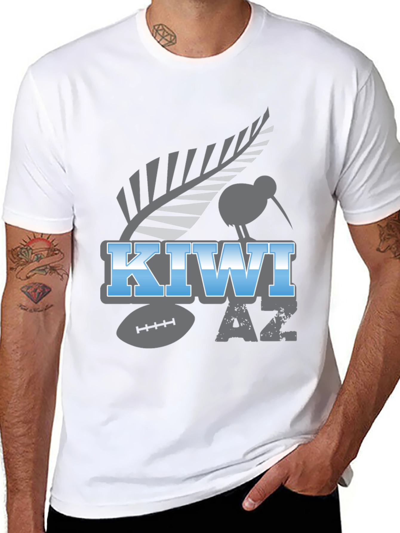 Kiwi AZ Football T-Shirt - Unique Design