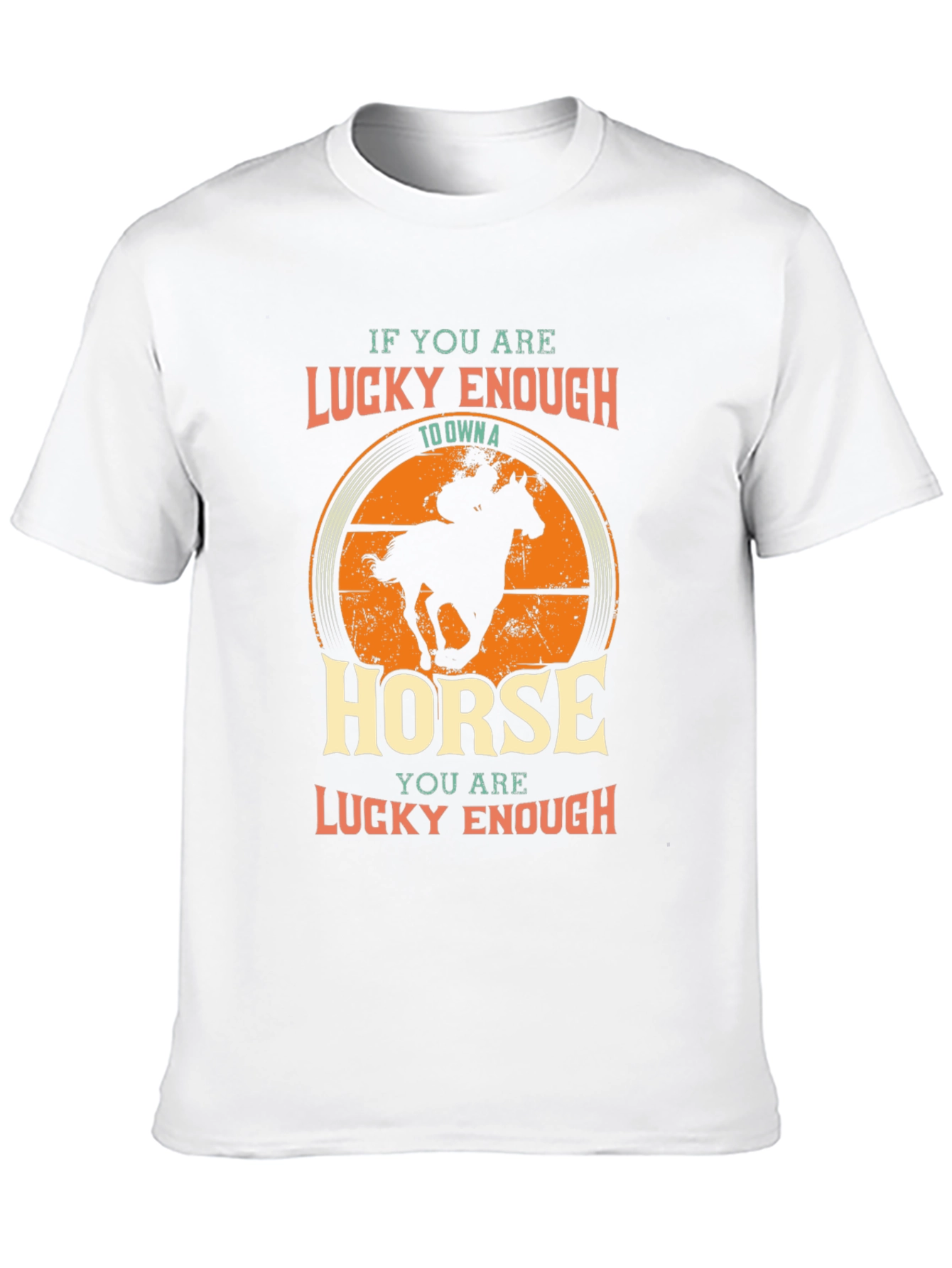 Lucky Enough Horse Graphic T-Shirt