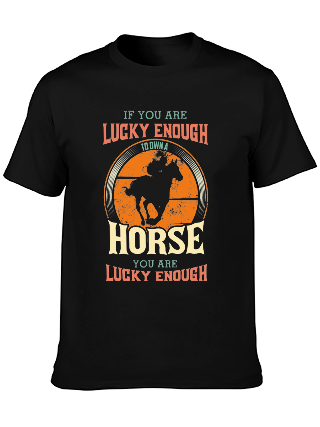 Lucky Enough Horse Graphic T-Shirt