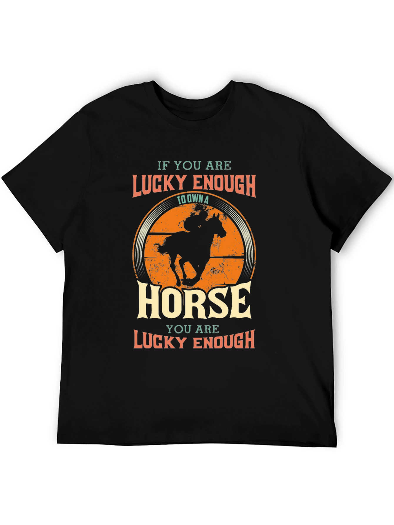 Lucky Enough Horse Graphic T-Shirt
