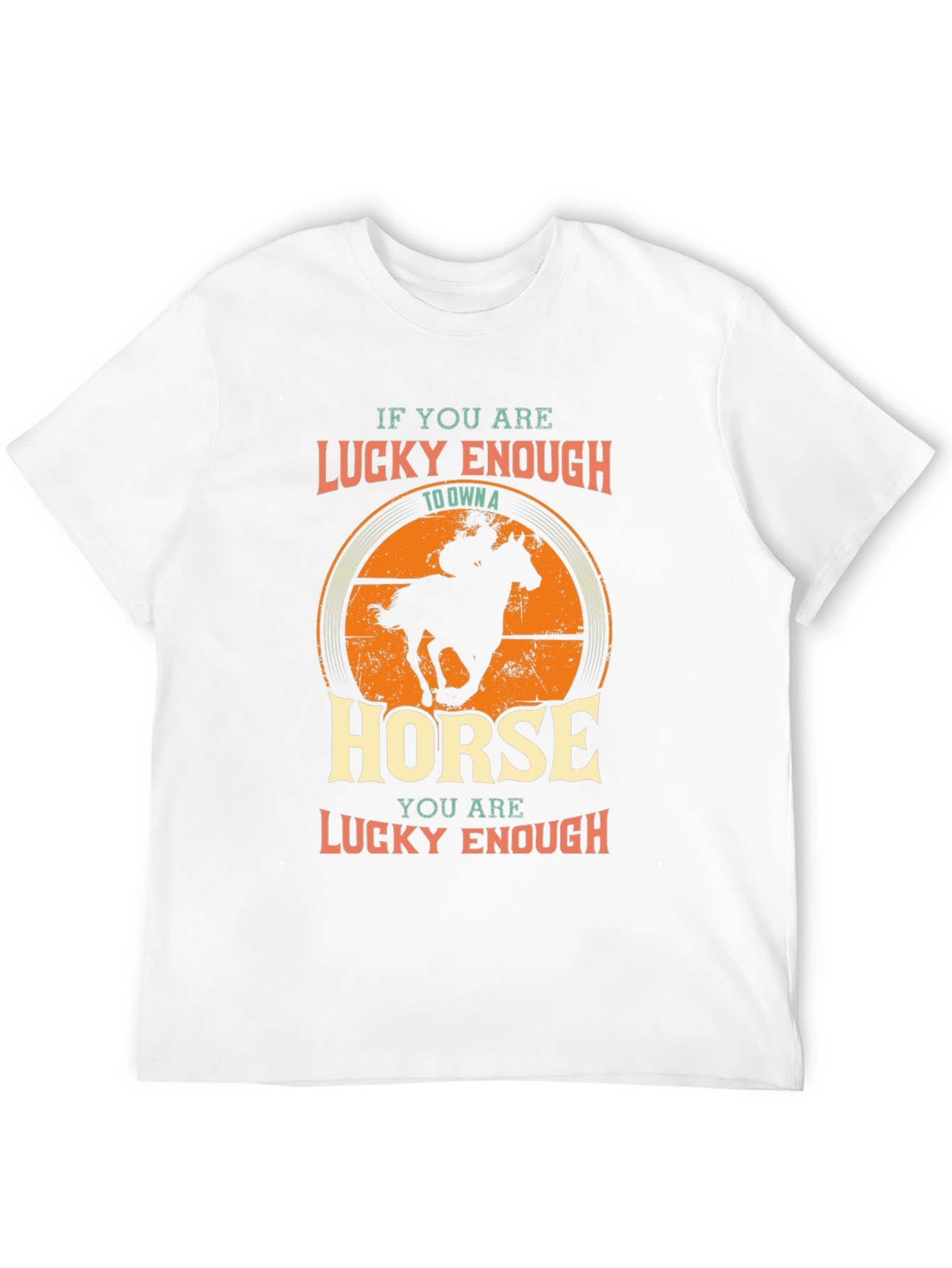 Lucky Enough Horse Graphic T-Shirt
