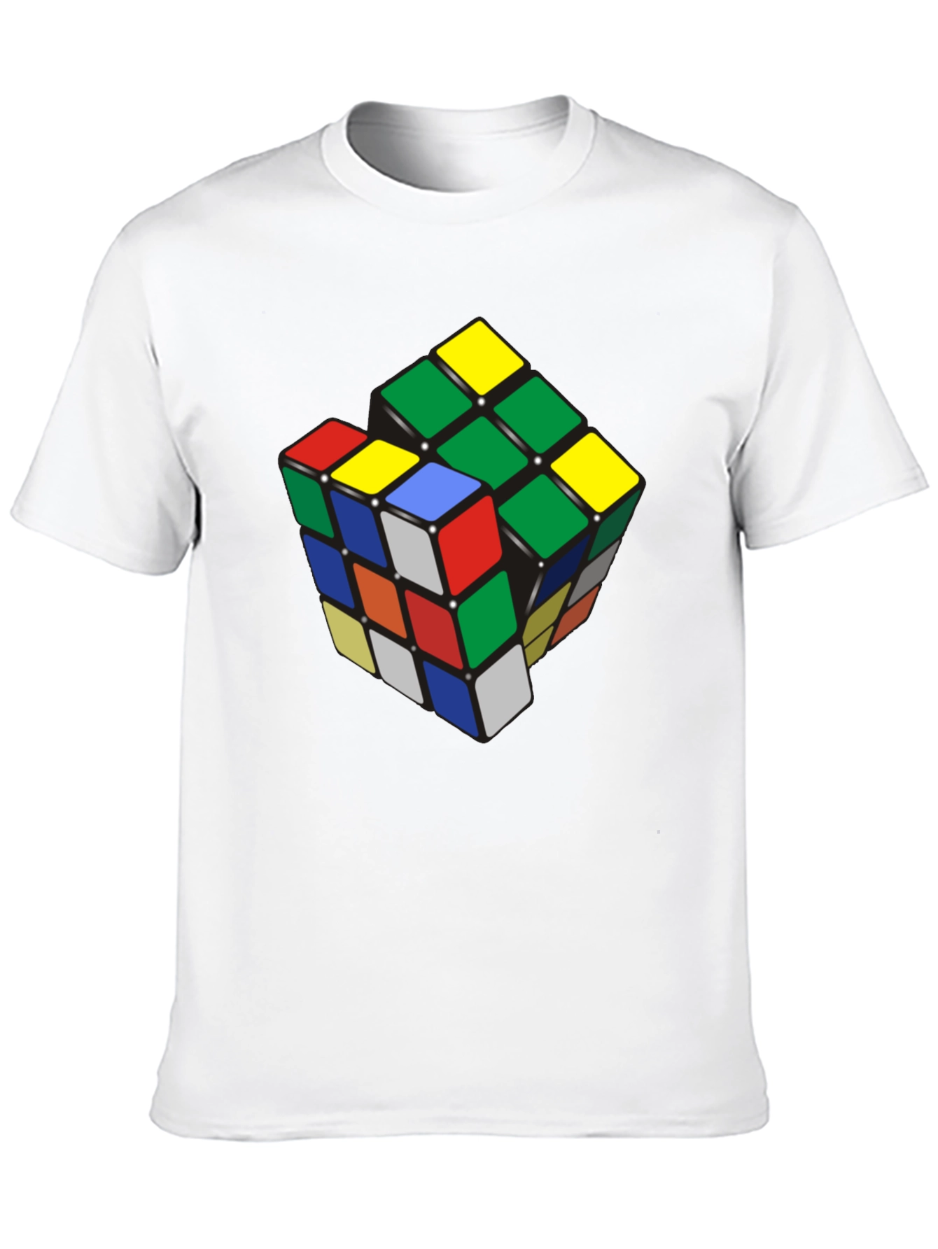 Rubiks Cube Graphic T-Shirt - Black