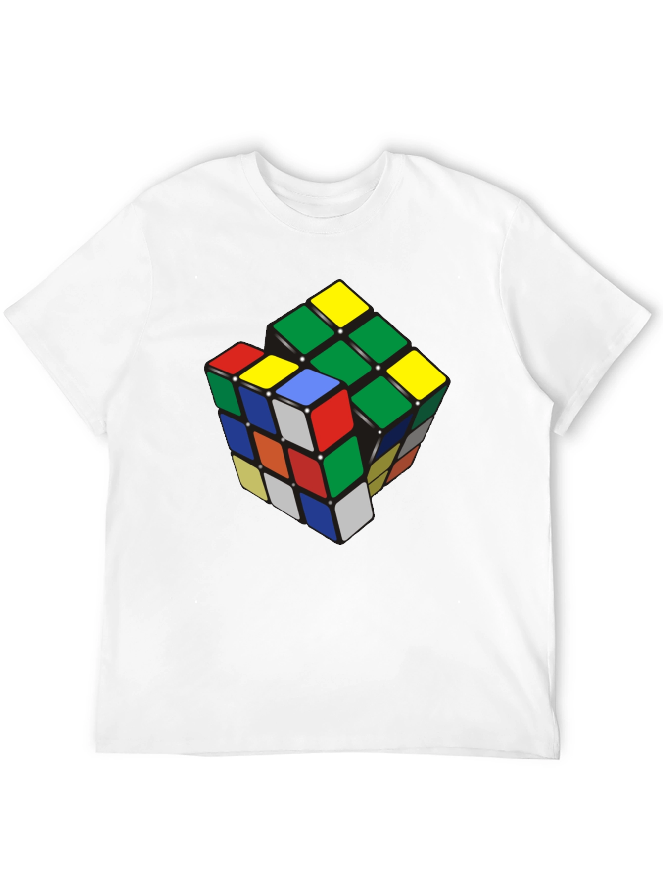 Rubiks Cube Graphic T-Shirt - Black
