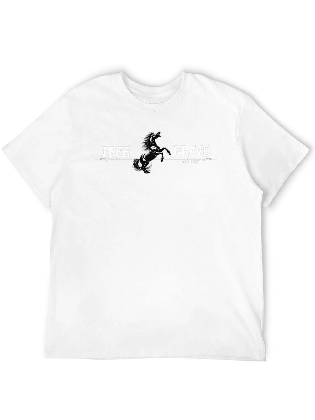 Free Brave Wild Spirit Black Graphic Tee