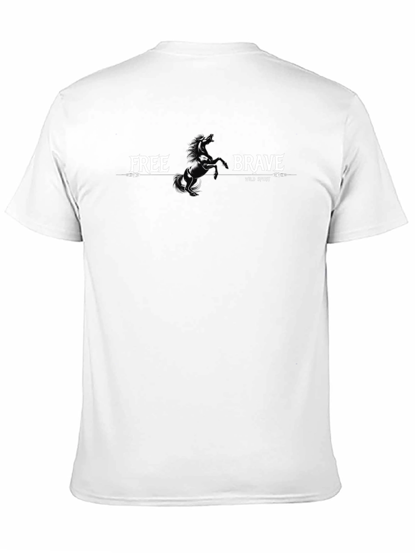 Free Brave Wild Spirit Black Graphic Tee