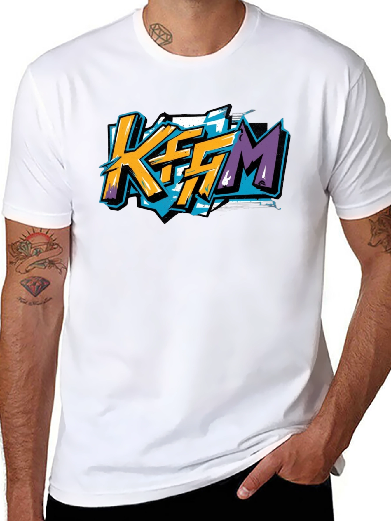 KFFM Graphic T-Shirt - Black Modern Style