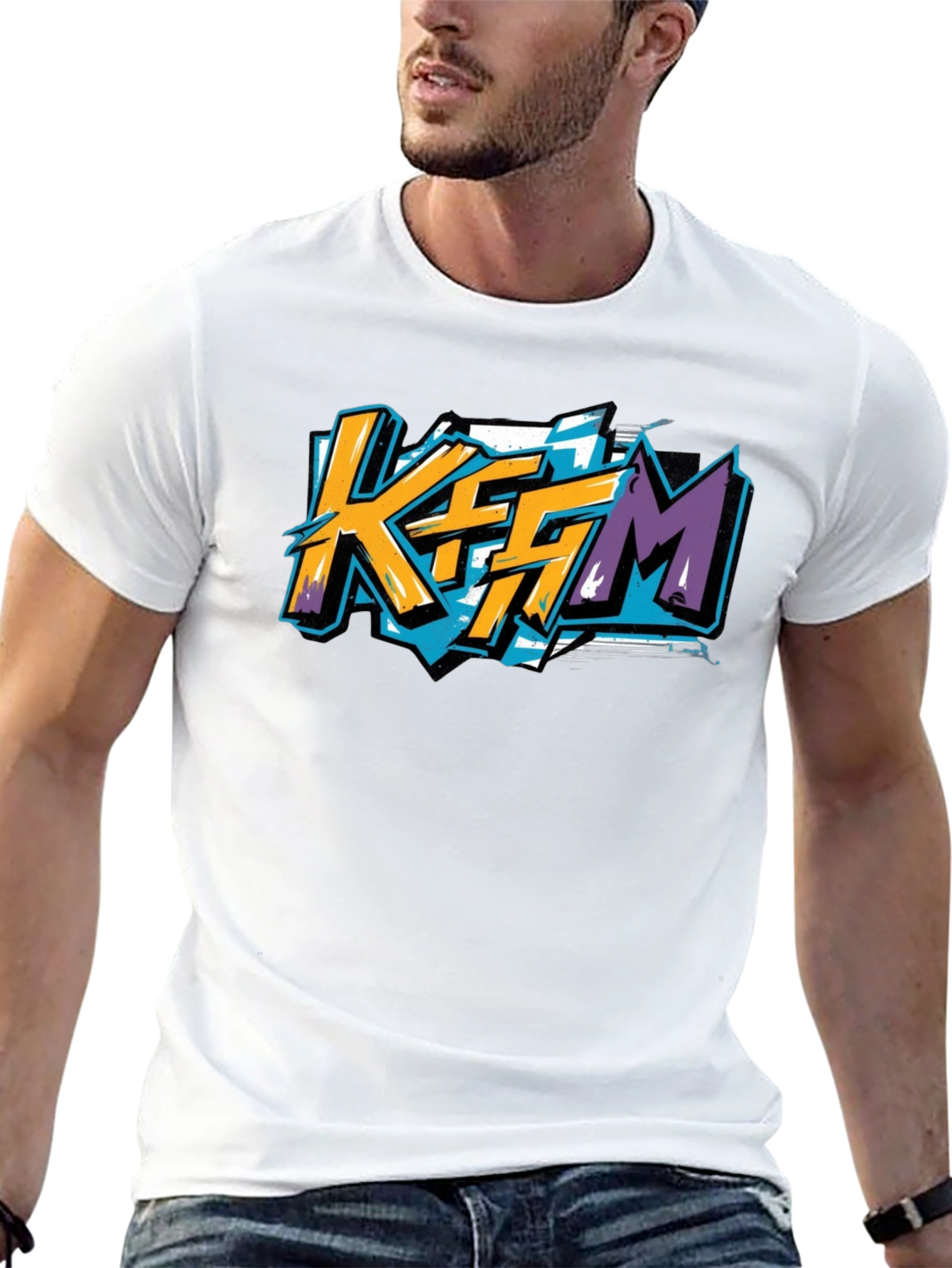 KFFM Graphic T-Shirt - Black Modern Style