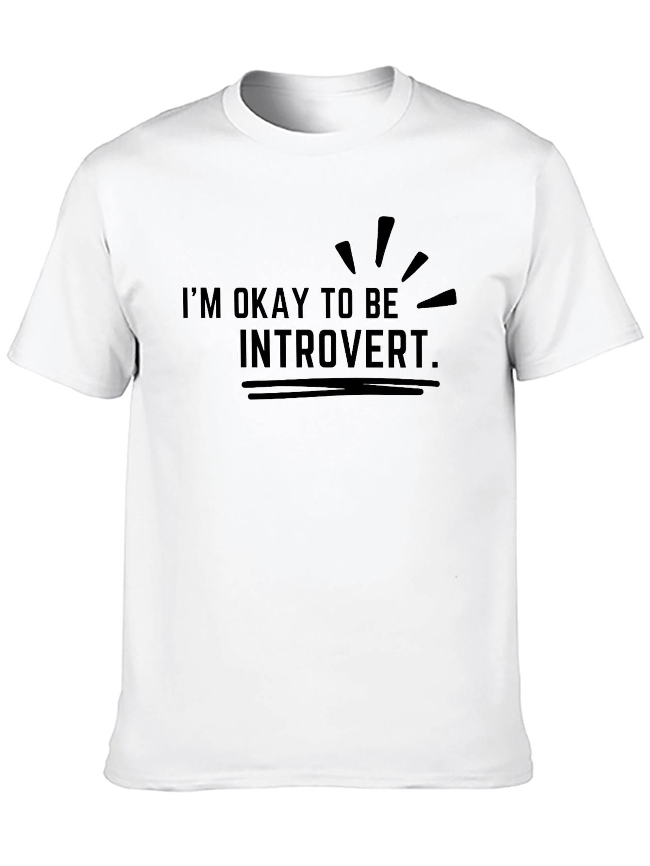Introvert Statement Tee - Black Graphic T-Shirt
