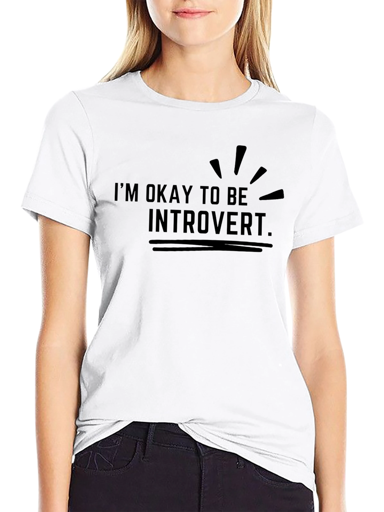 Introvert Statement Tee - Black Graphic T-Shirt
