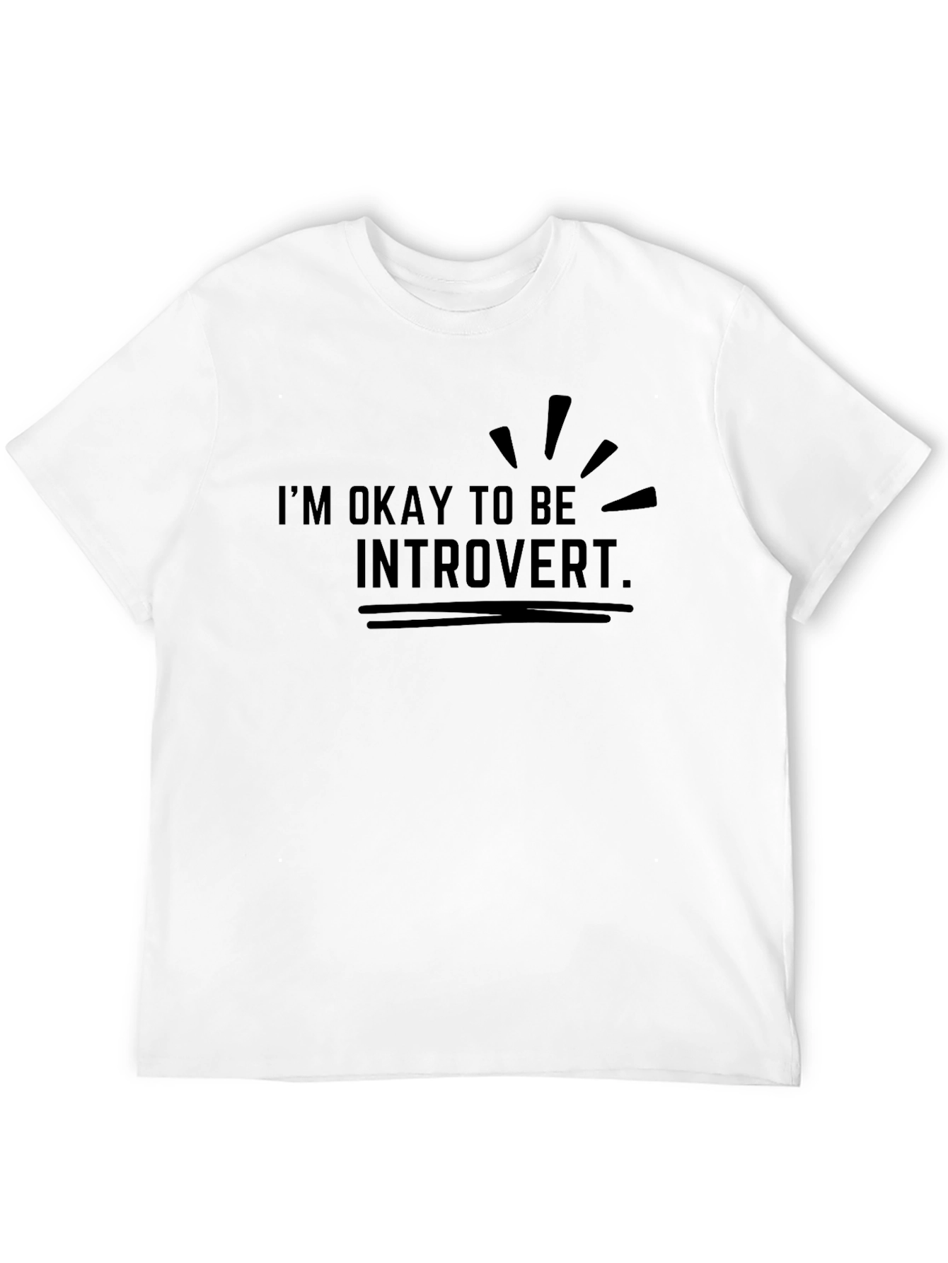 Introvert Statement Tee - Black Graphic T-Shirt
