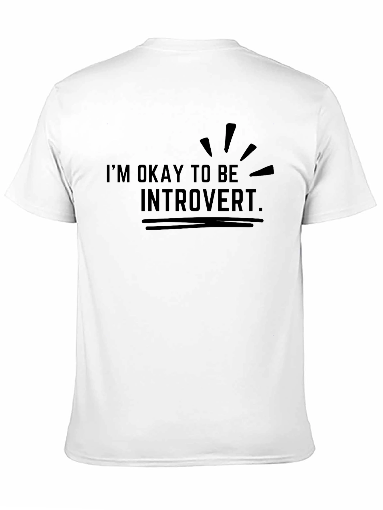 Introvert Statement Tee - Black Graphic T-Shirt