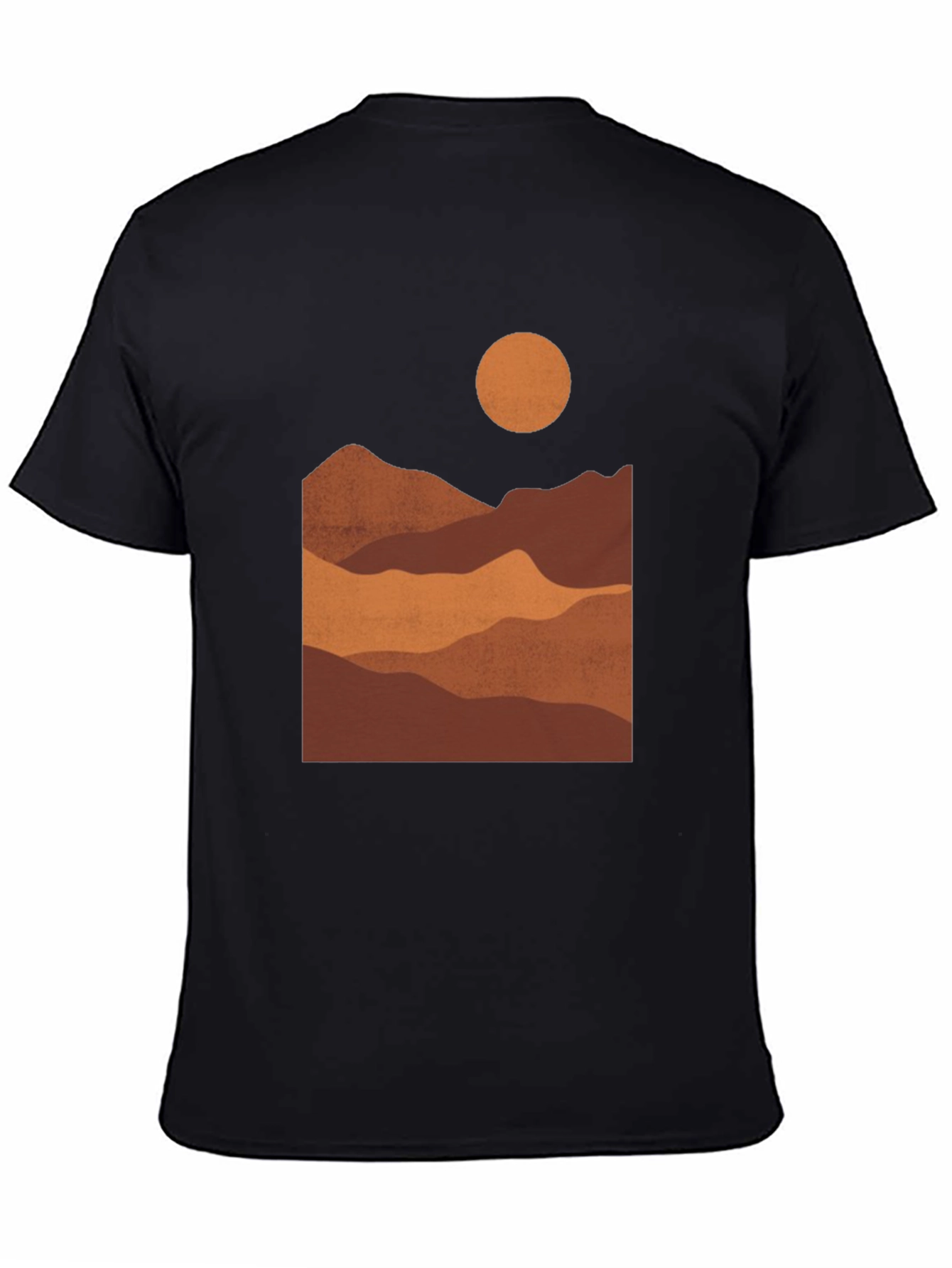 Mountains at Sunset Black Graphic Tee