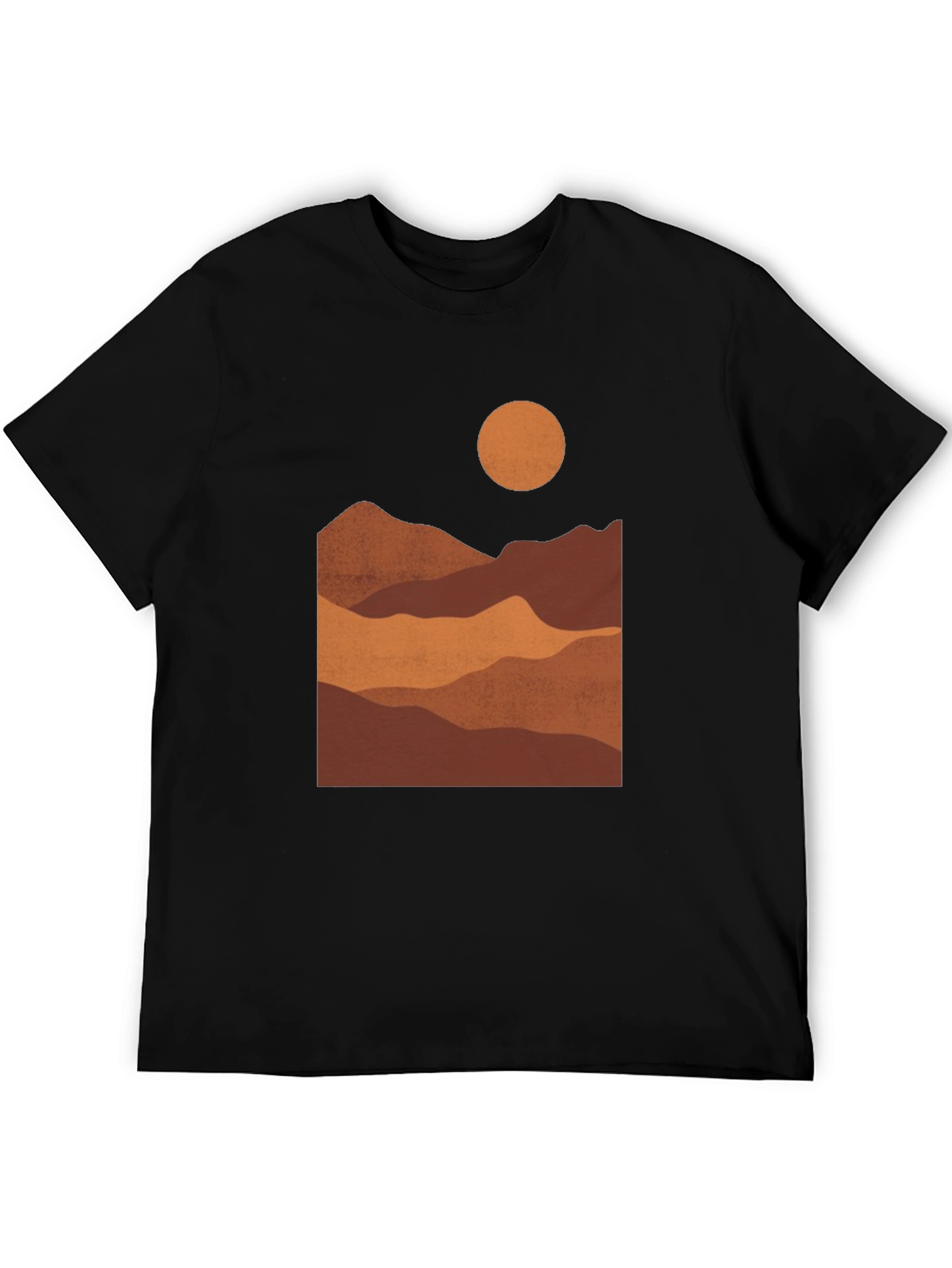 Mountains at Sunset Black Graphic Tee