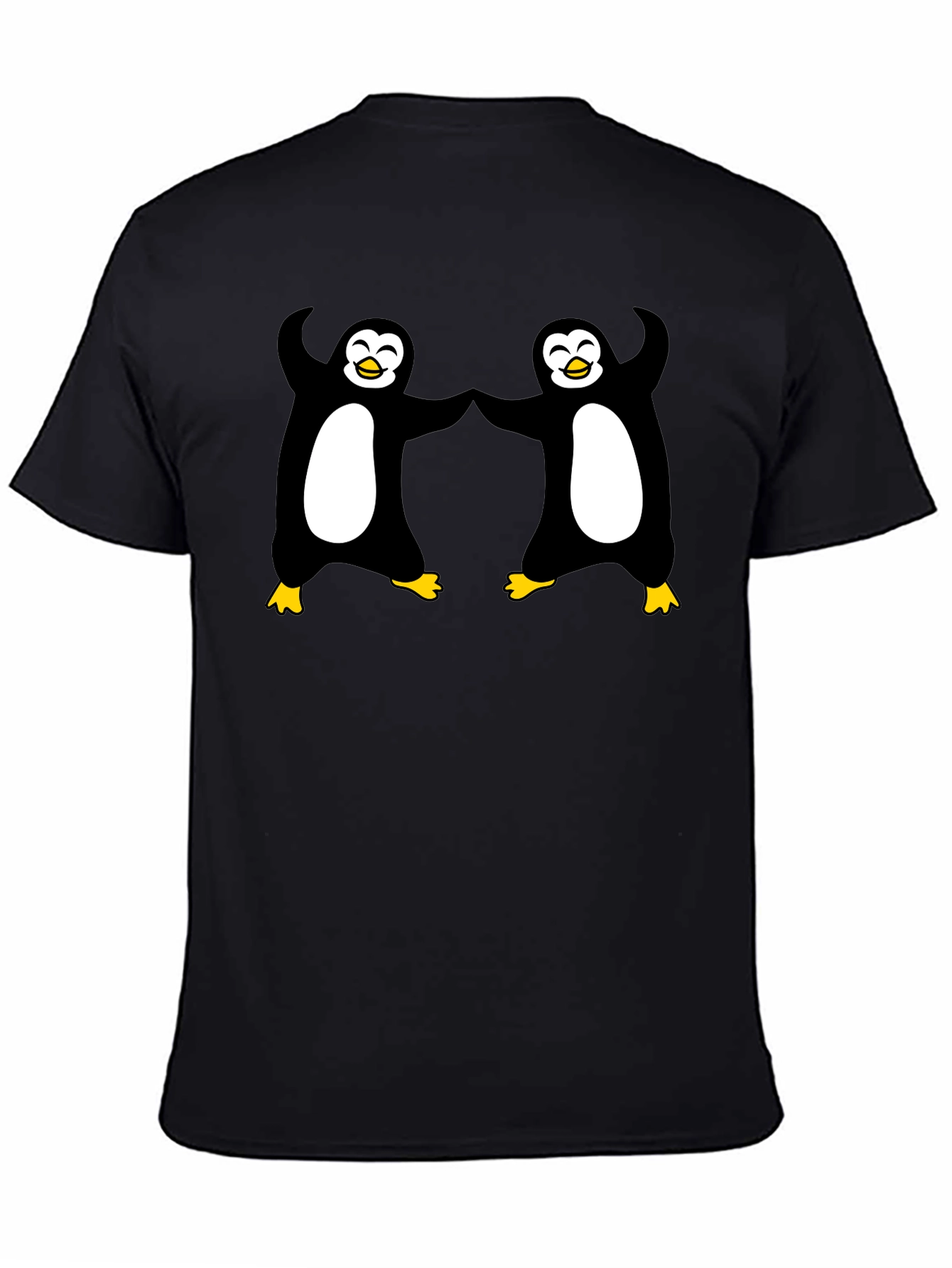 Dancing Penguins Black T-Shirt - Cute & Fun