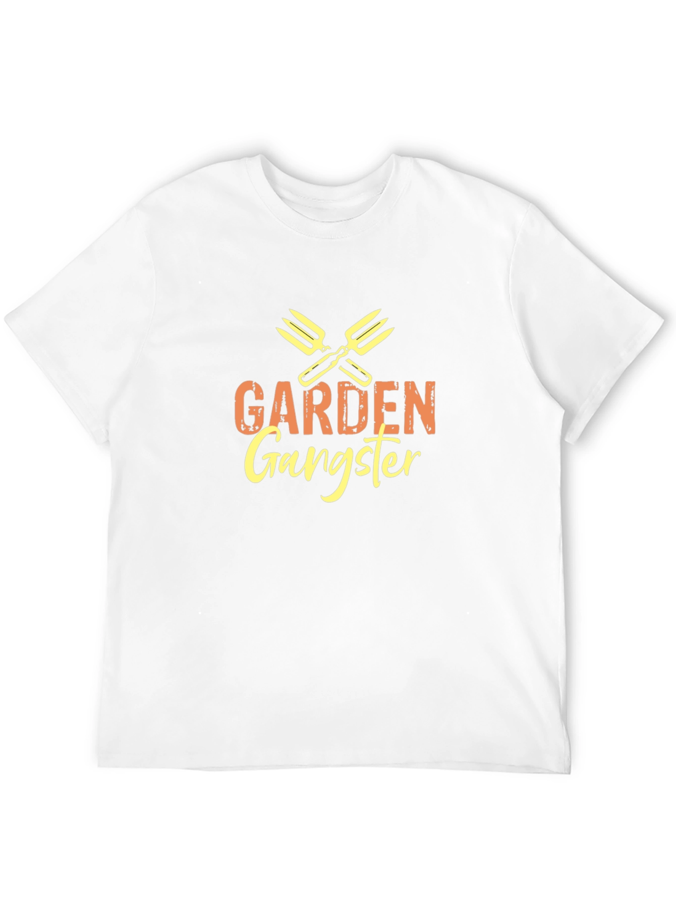 Garden Gangster Graphic T-Shirt - Black Crew Neck Tee