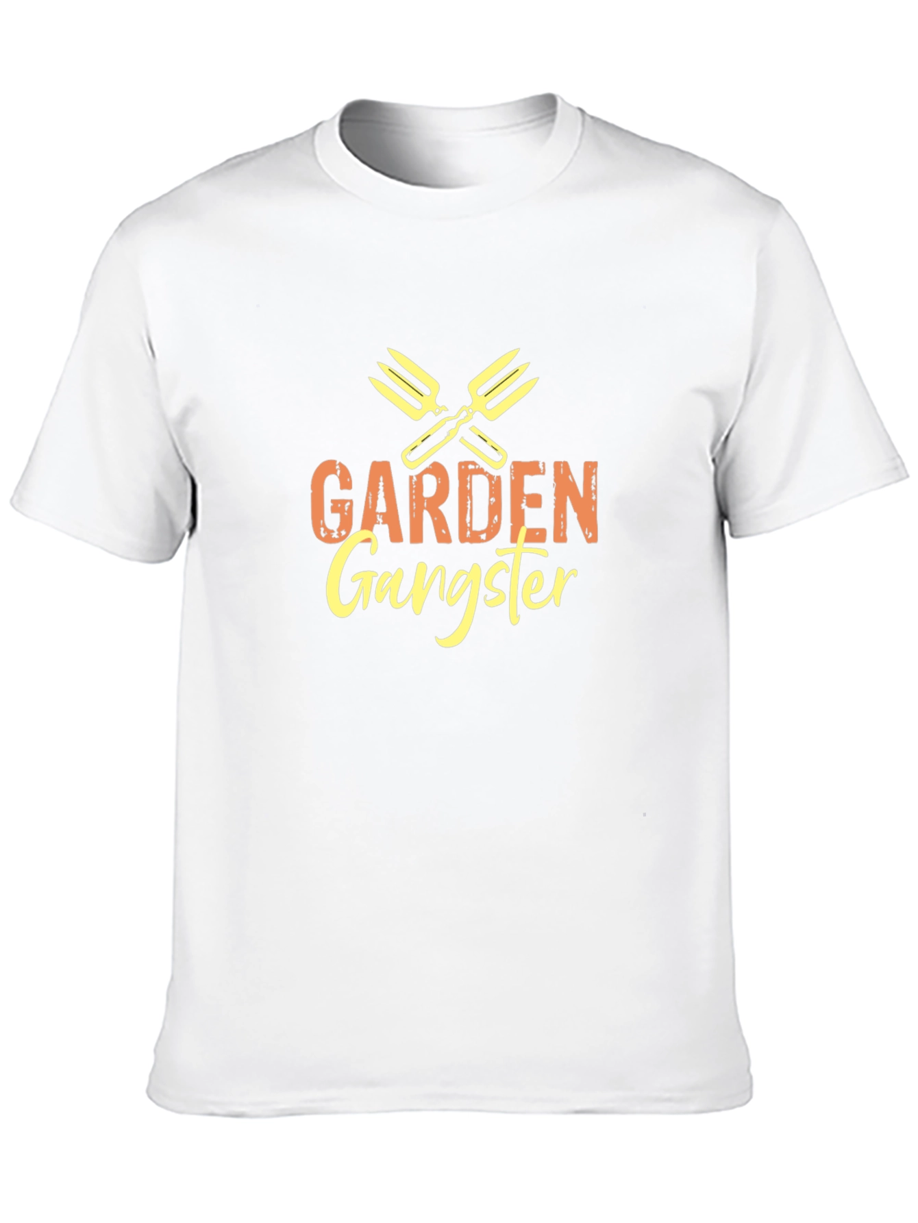 Garden Gangster Graphic T-Shirt - Black Crew Neck Tee