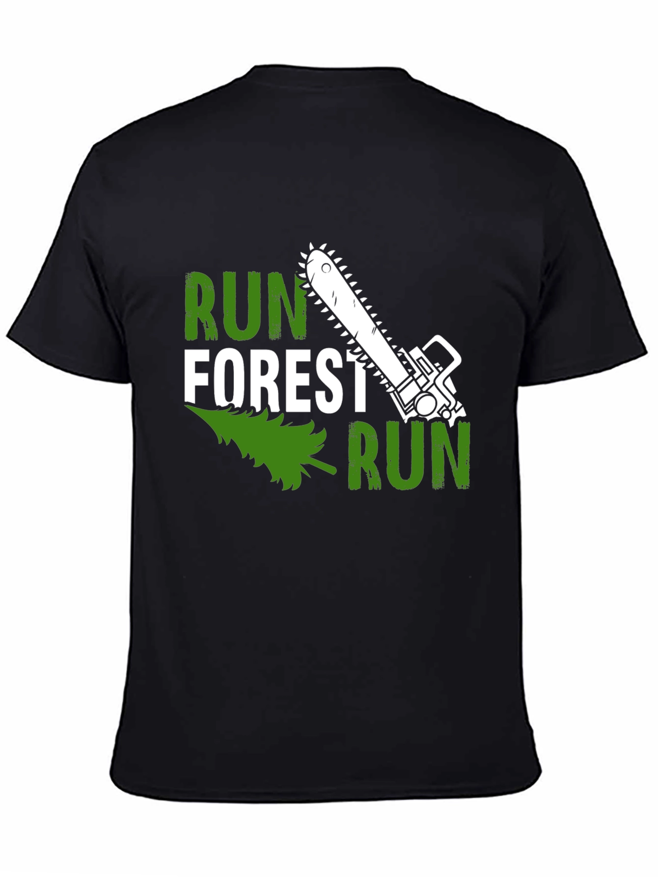 Run Forest Run Funny Chainsaw T-Shirt