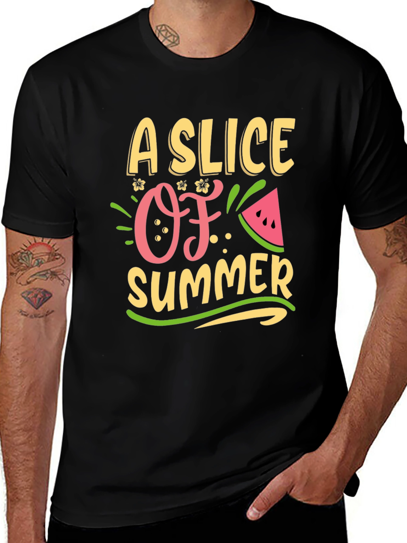 A Slice of Summer Graphic Tee - Black