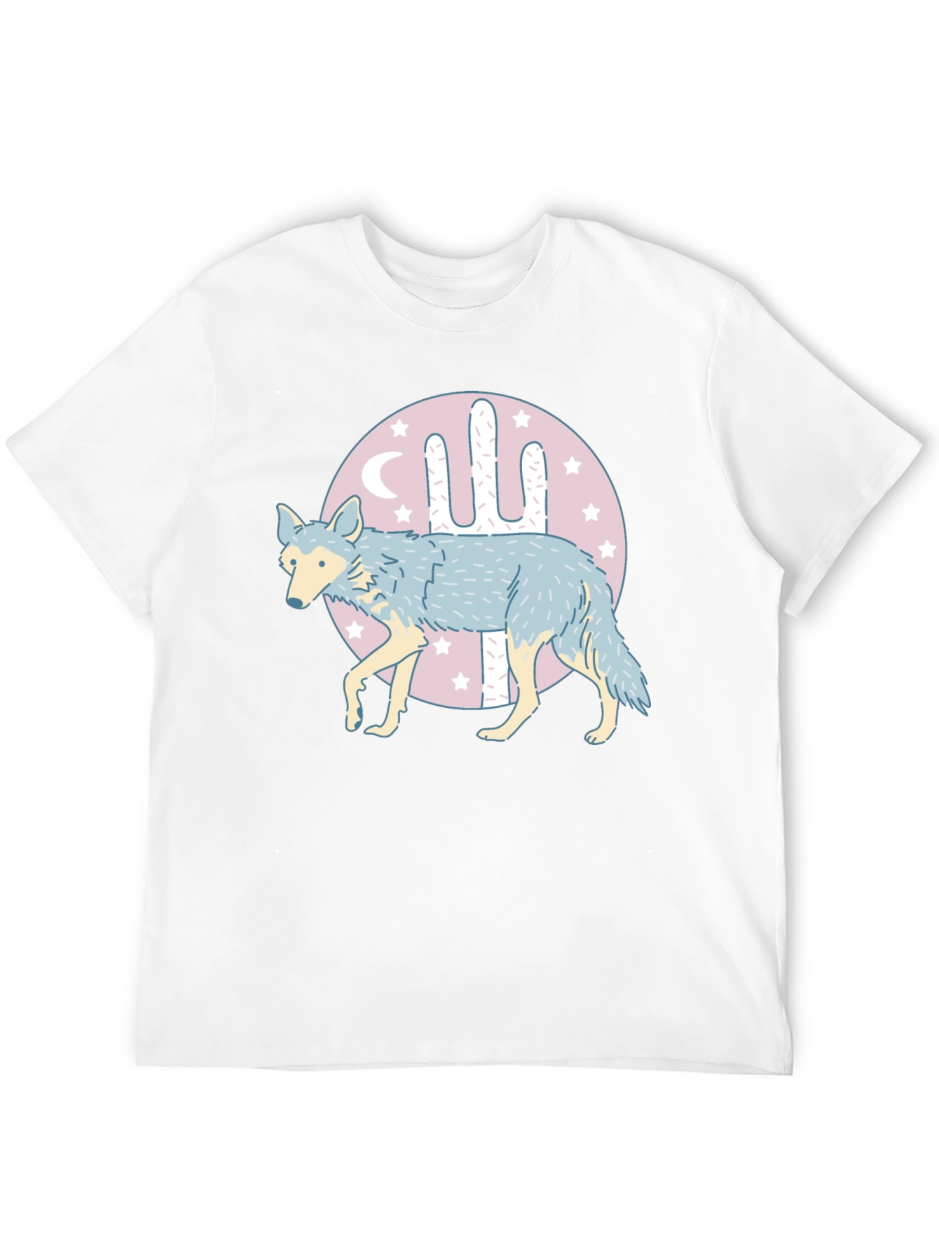 Coyote Cactus Graphic T-Shirt - Desert Moon