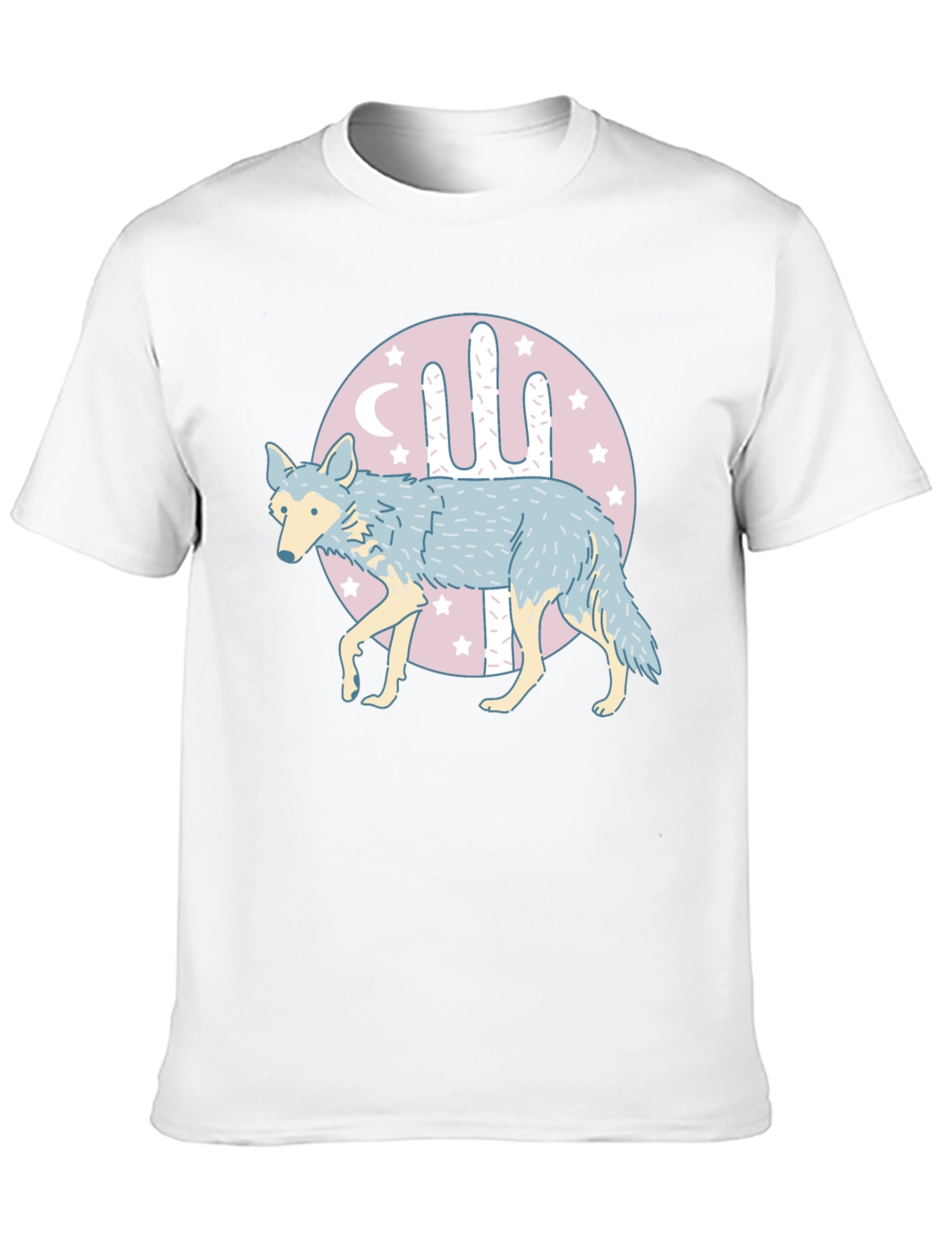 Coyote Cactus Graphic T-Shirt - Desert Moon