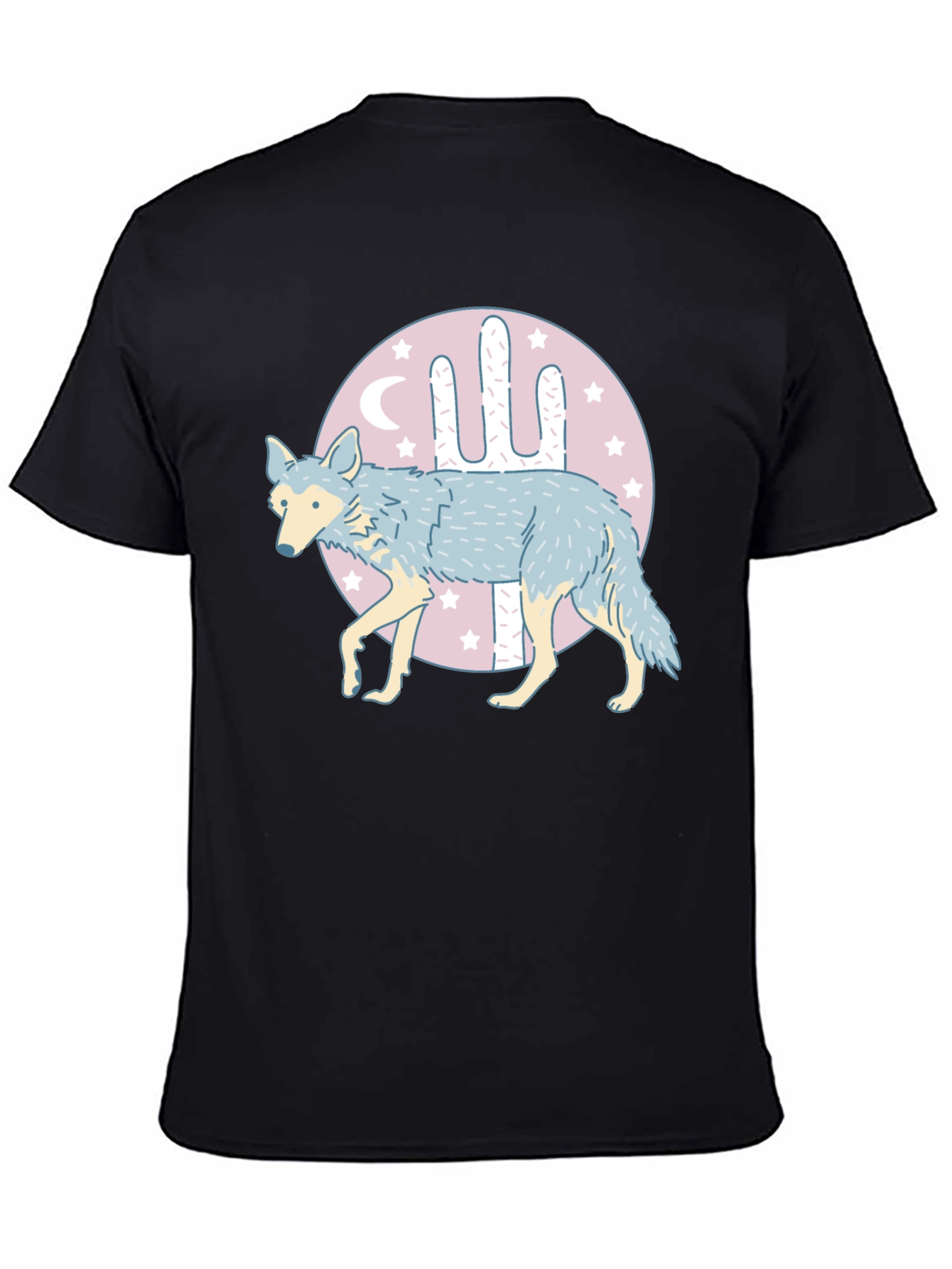 Coyote Cactus Graphic T-Shirt - Desert Moon