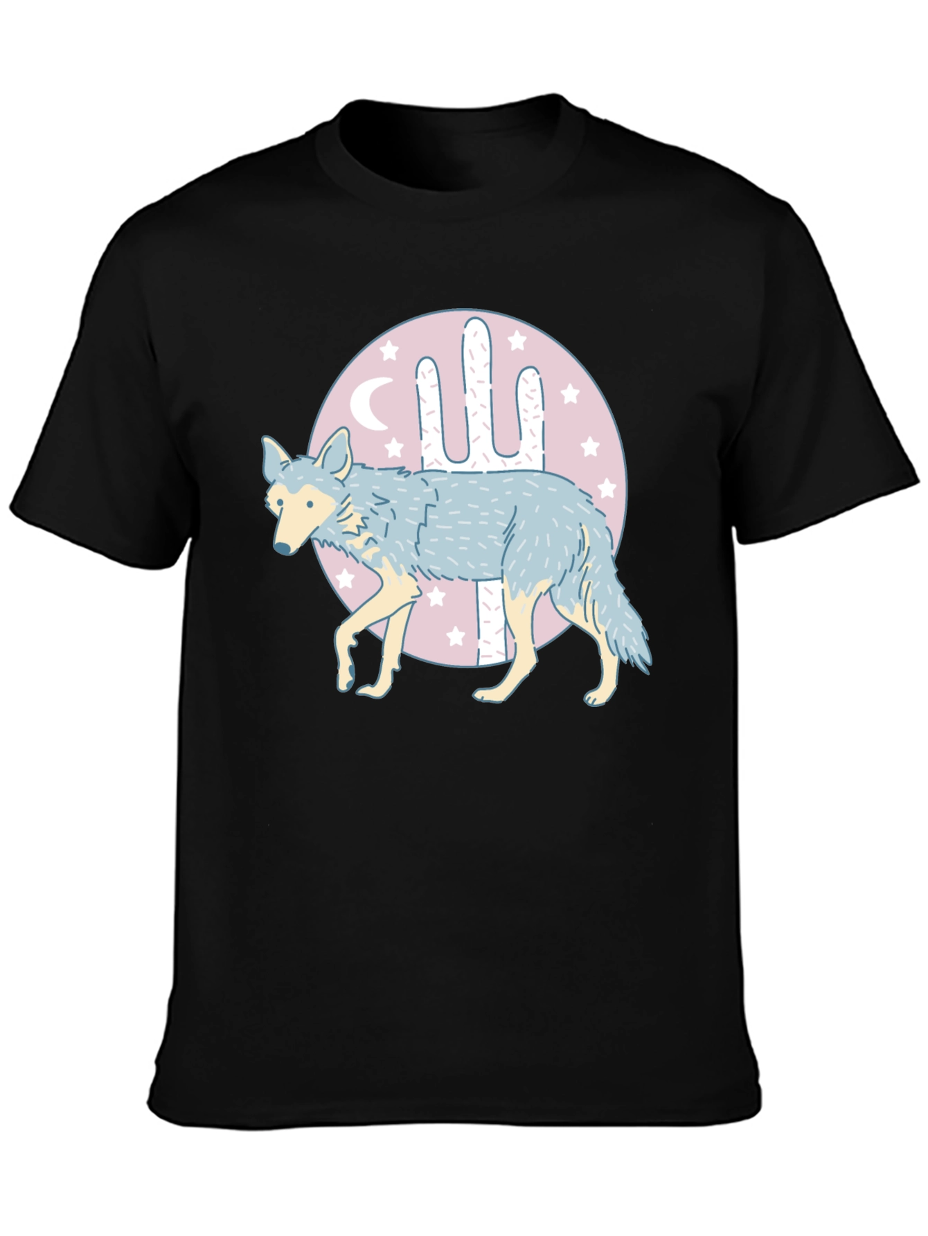 Coyote Cactus Graphic T-Shirt - Desert Moon