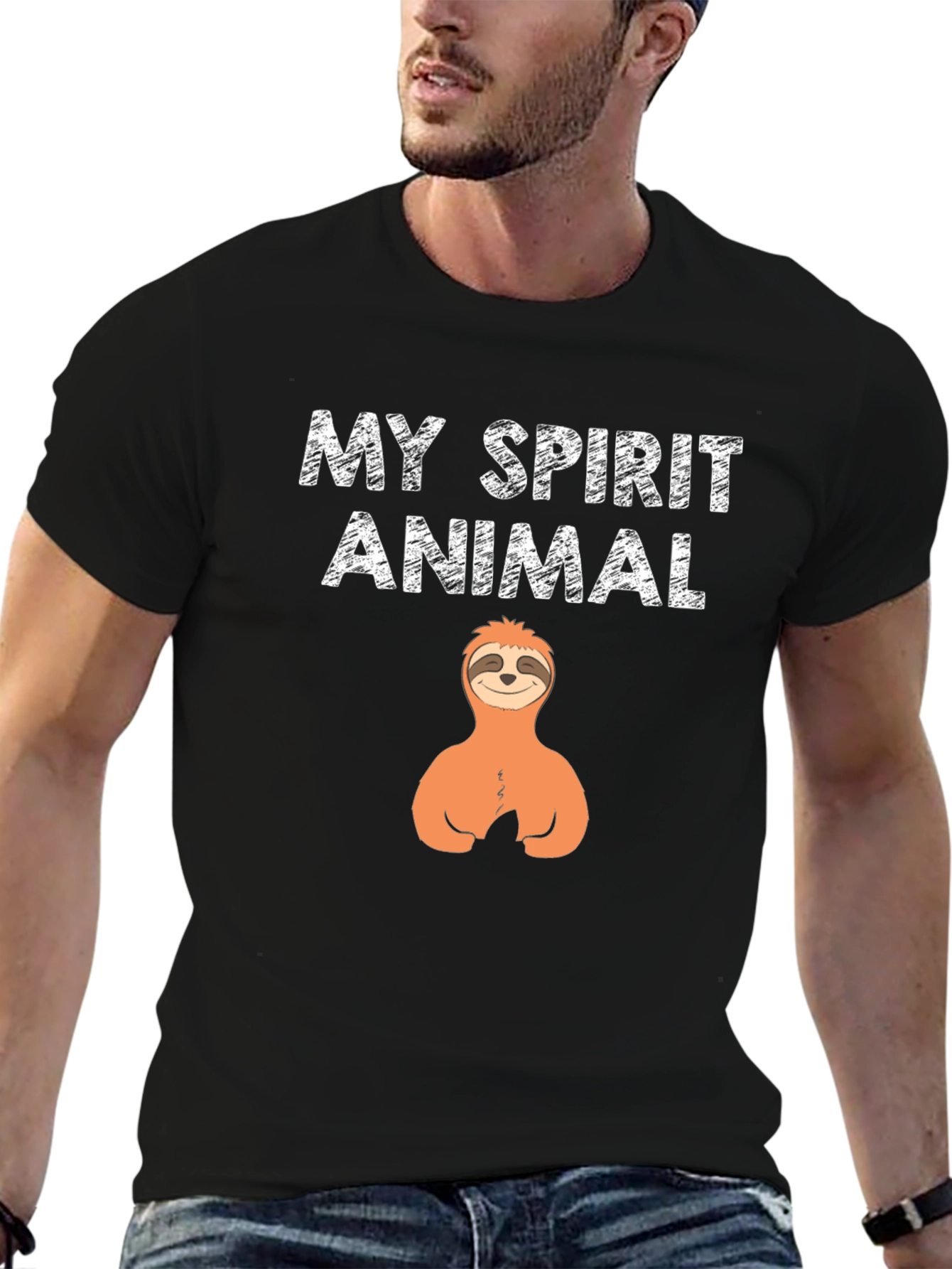 My Spirit Animal Sloth Black T-Shirt