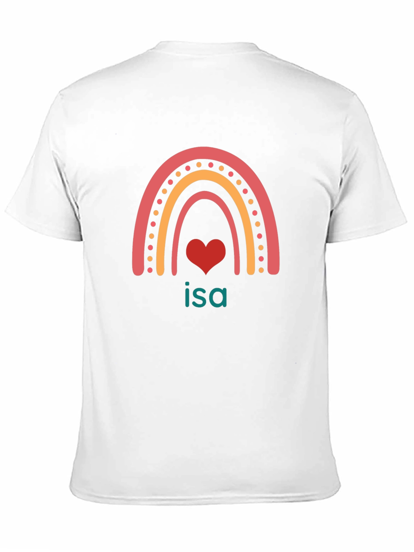 Rainbow Heart Isa Custom T-Shirt