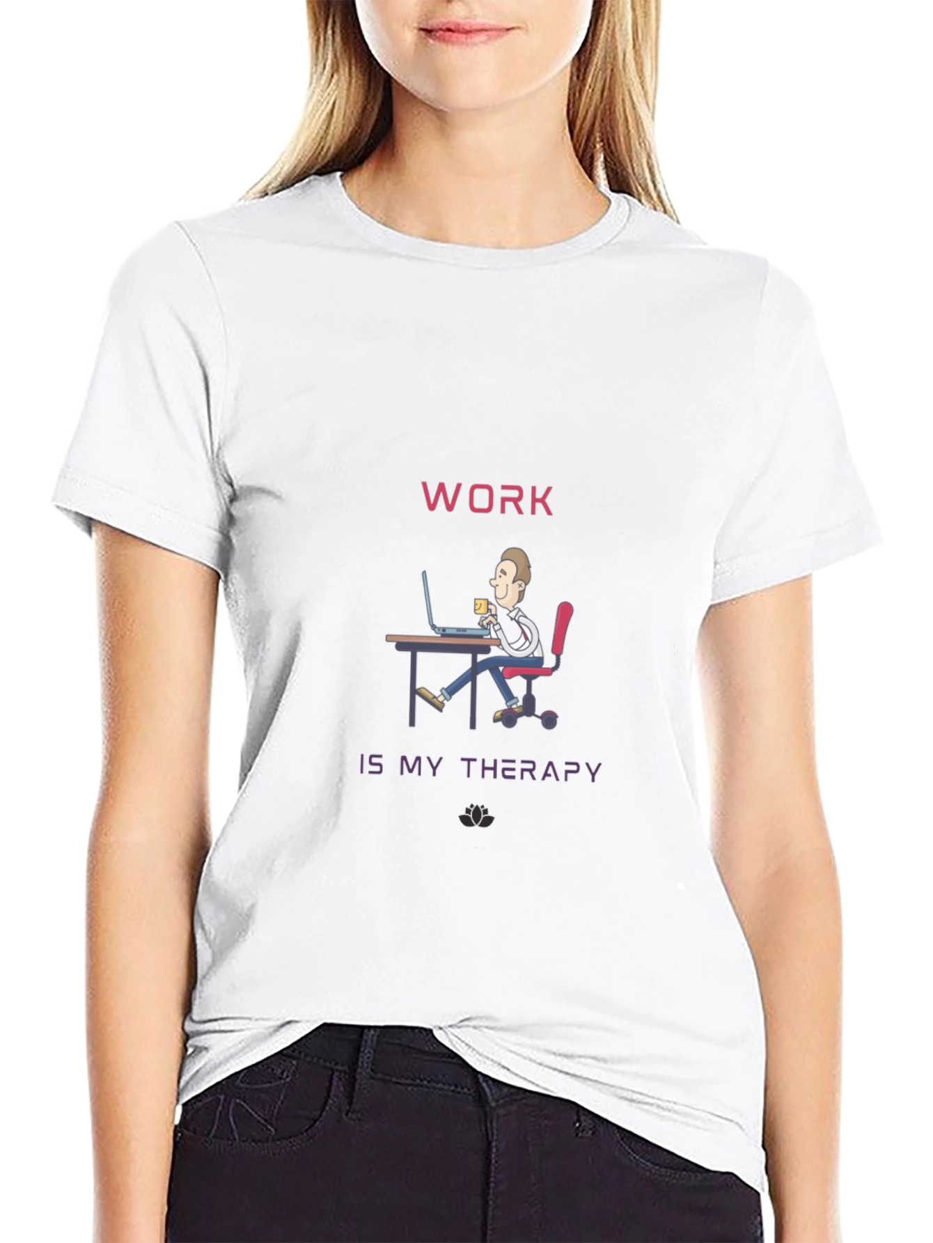 Work is My Therapy T-Shirt - Black