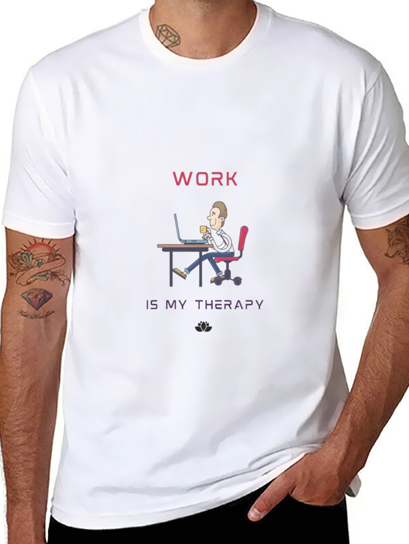 Work is My Therapy T-Shirt - Black