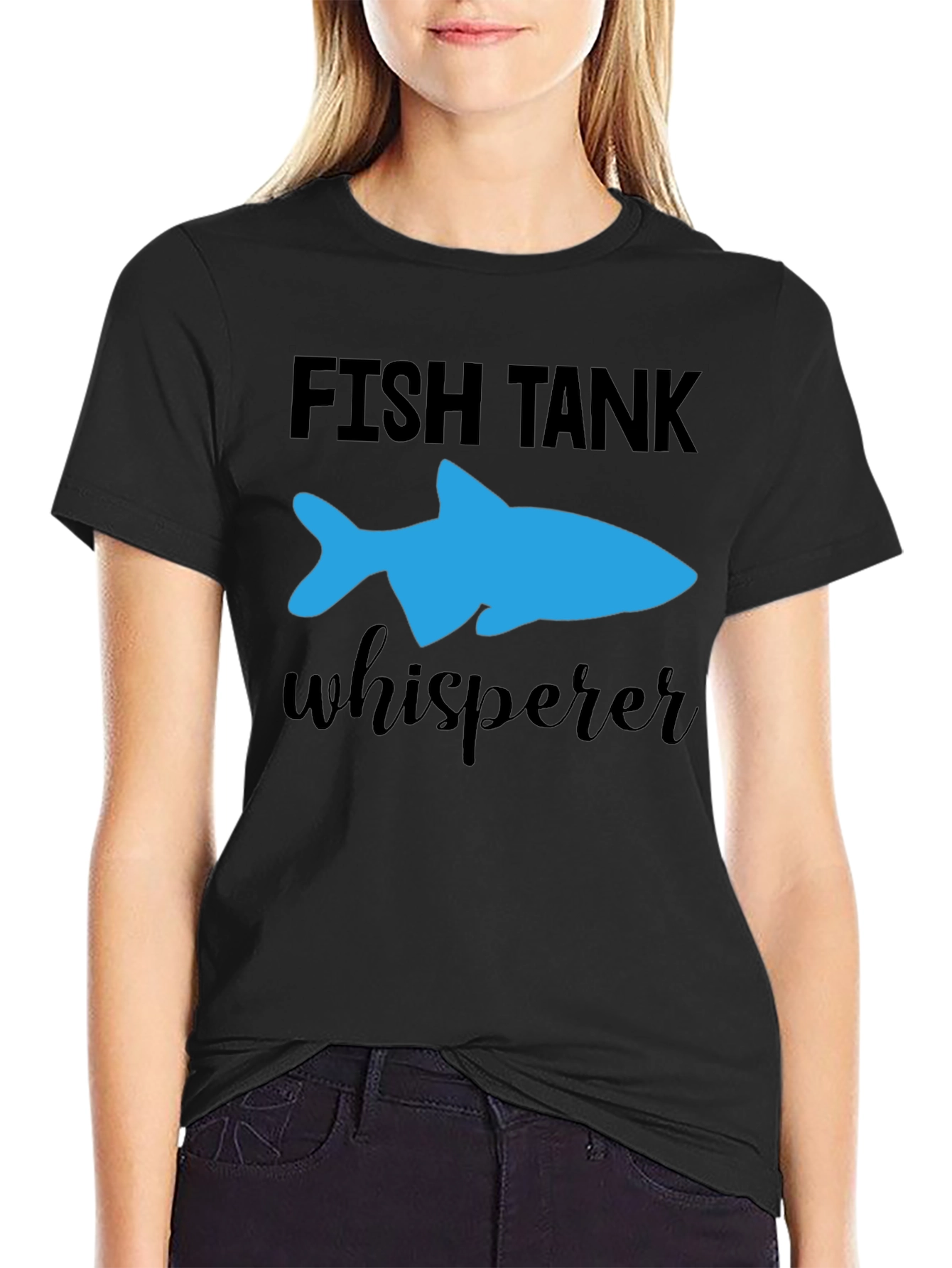 Fish Tank Whisperer T-Shirt - Blue Fish Graphic