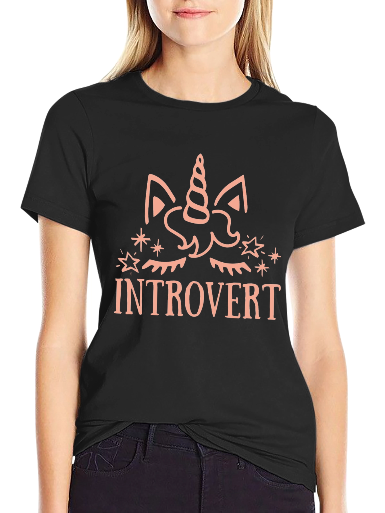 Introvert Unicorn Graphic T-Shirt