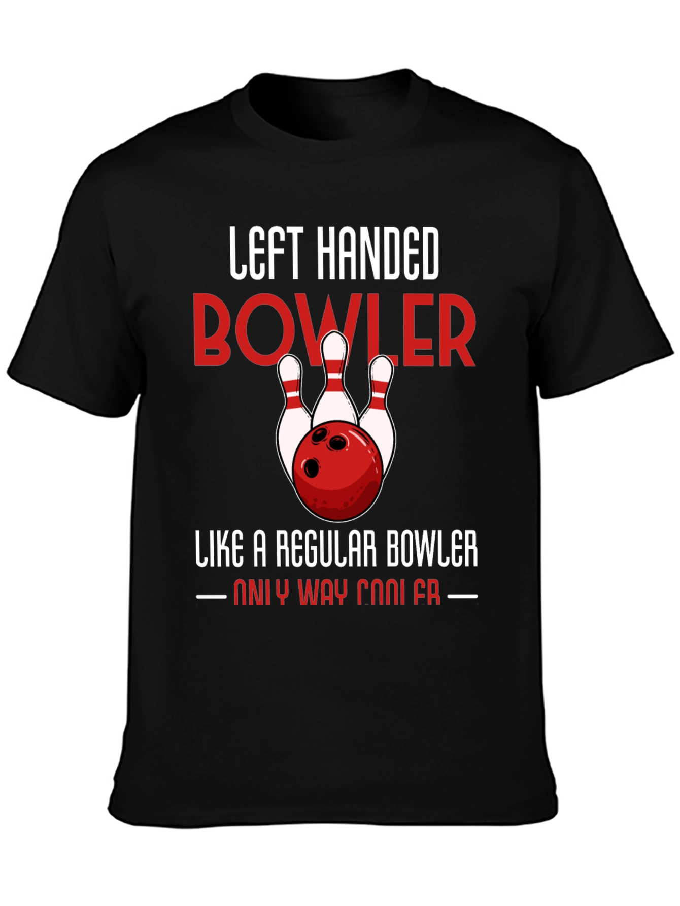 Left Handed Bowler T-Shirt - Cool Bowling Tee