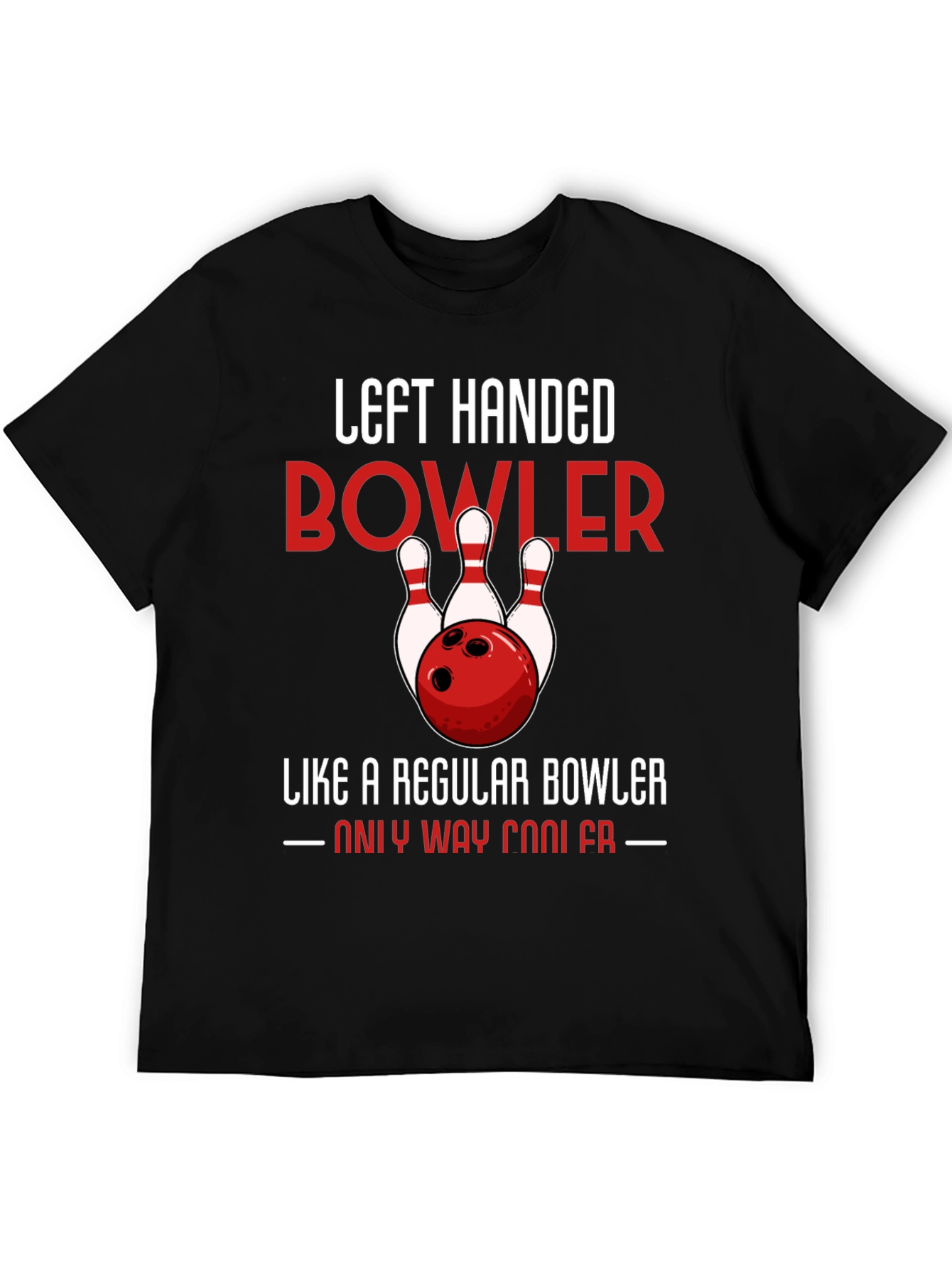 Left Handed Bowler T-Shirt - Cool Bowling Tee