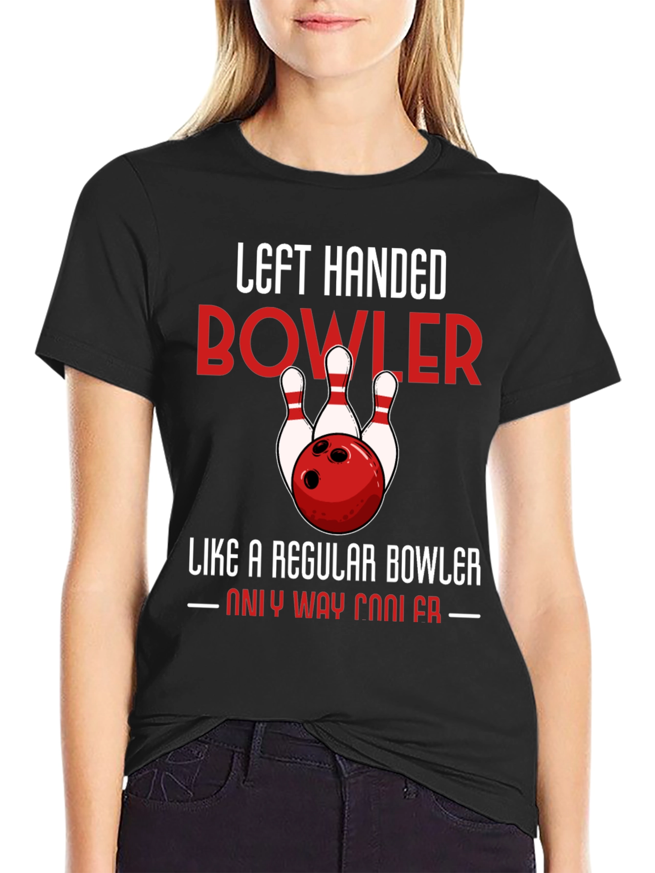 Left Handed Bowler T-Shirt - Cool Bowling Tee