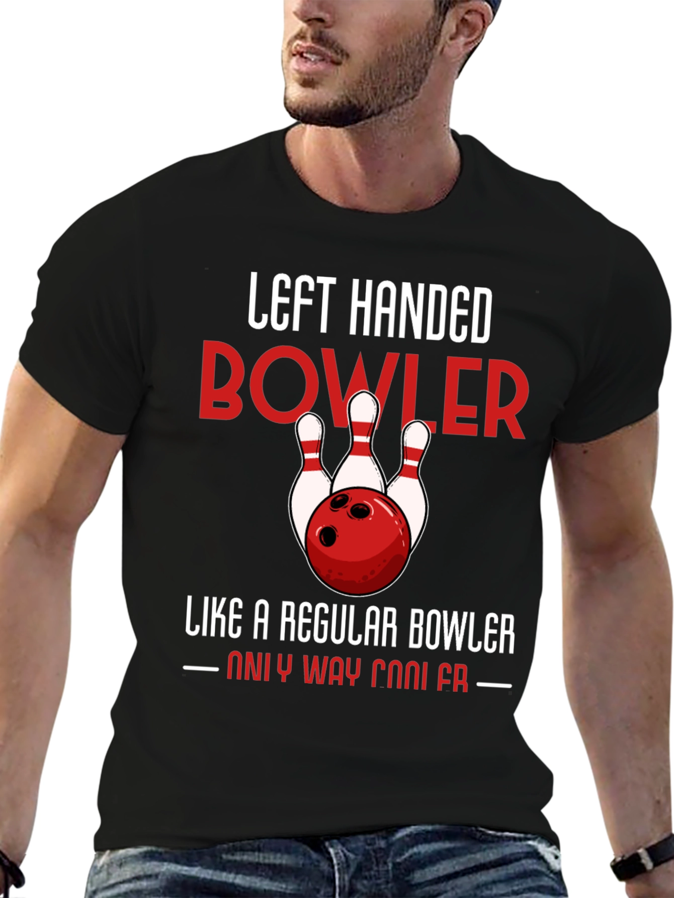 Left Handed Bowler T-Shirt - Cool Bowling Tee