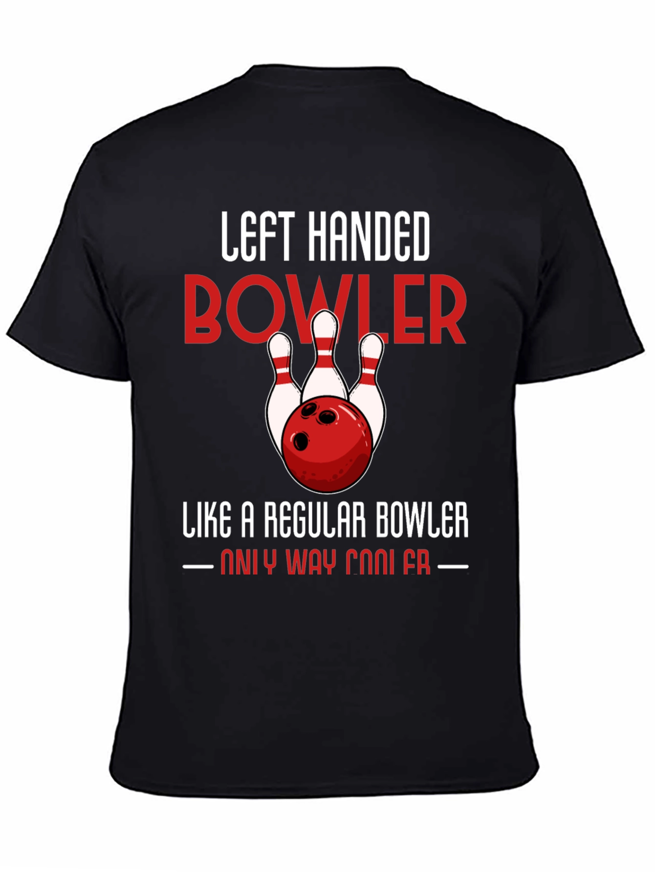 Left Handed Bowler T-Shirt - Cool Bowling Tee