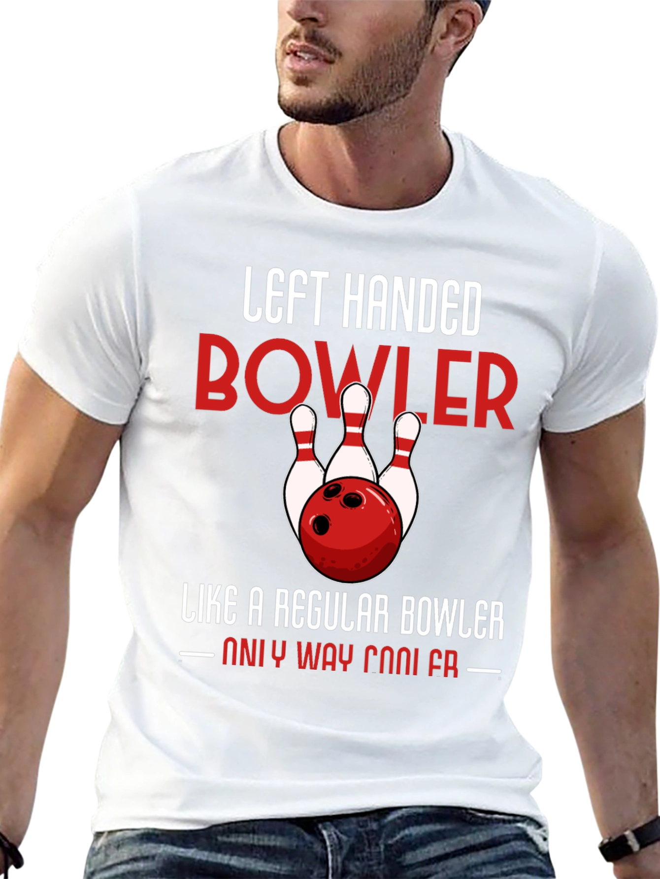 Left Handed Bowler T-Shirt - Cool Bowling Tee