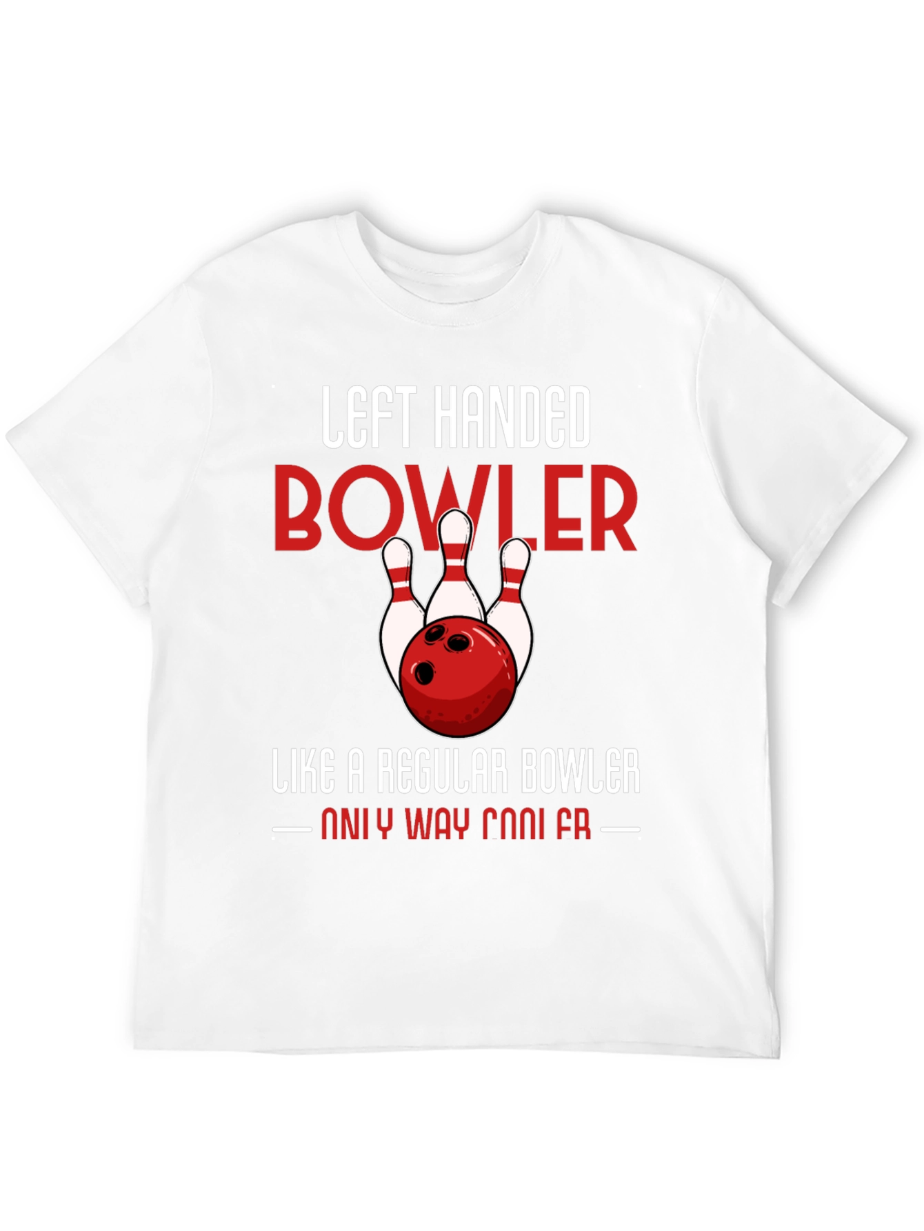 Left Handed Bowler T-Shirt - Cool Bowling Tee