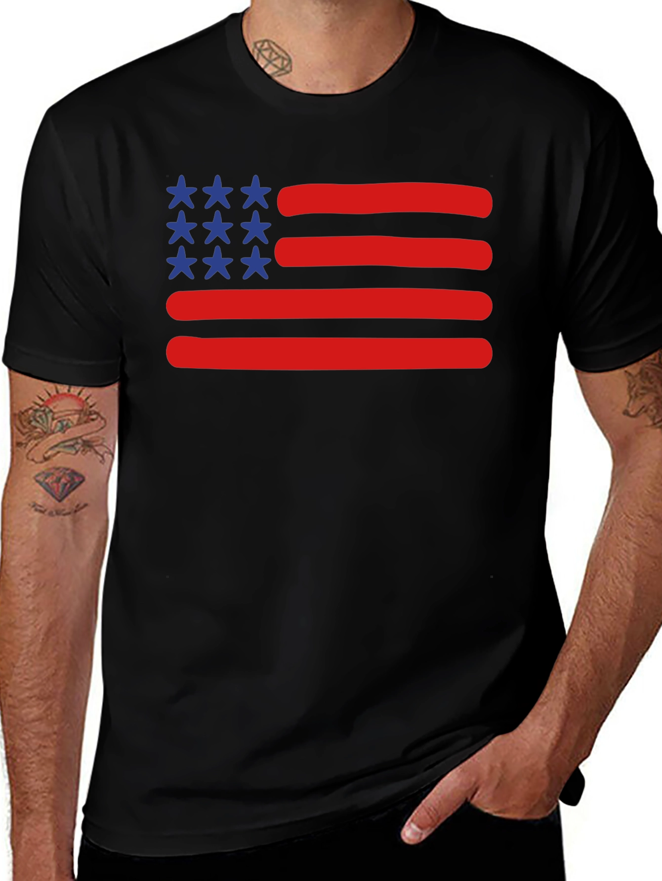 American Flag Graphic Tee - Patriotic T-Shirt