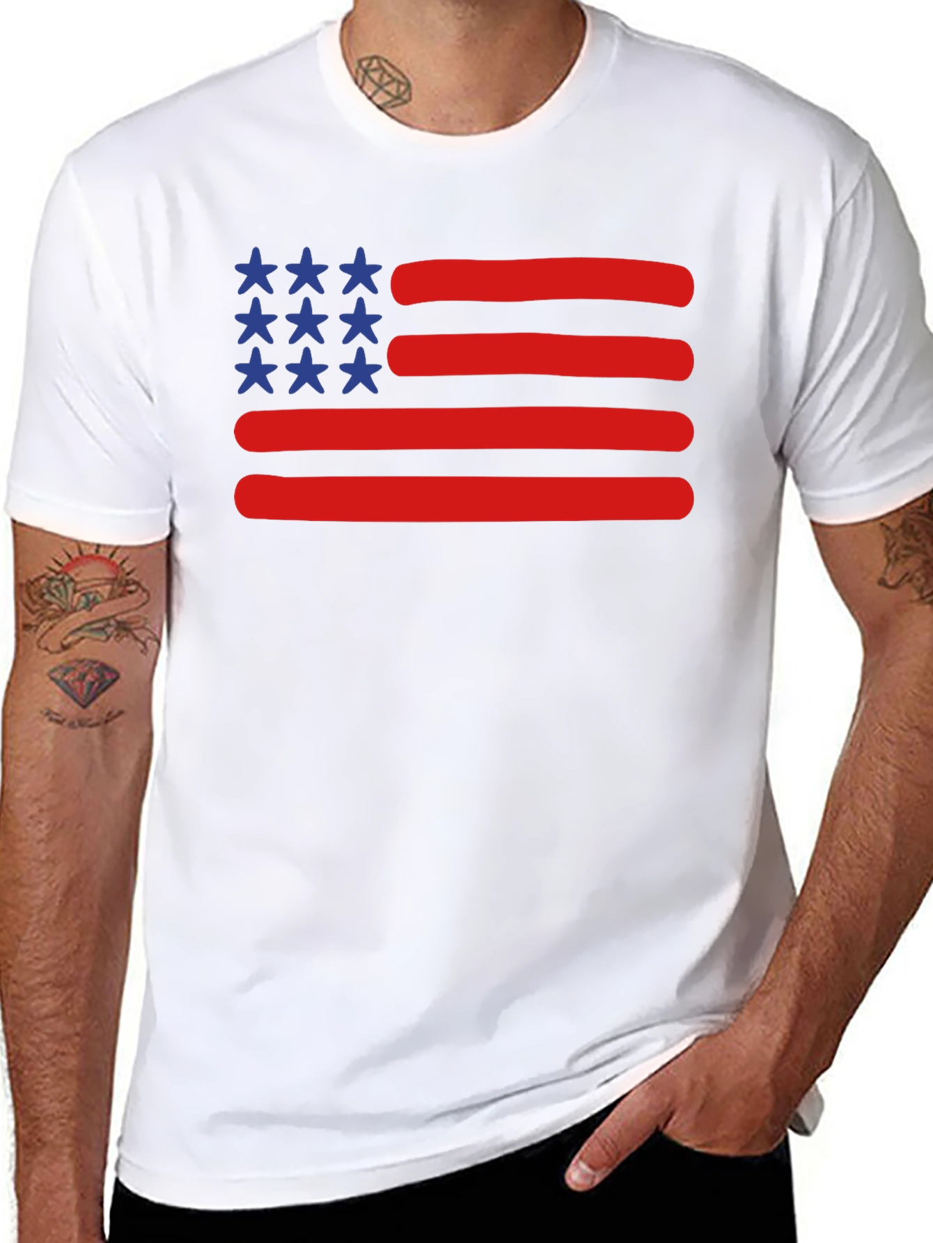 American Flag Graphic Tee - Patriotic T-Shirt