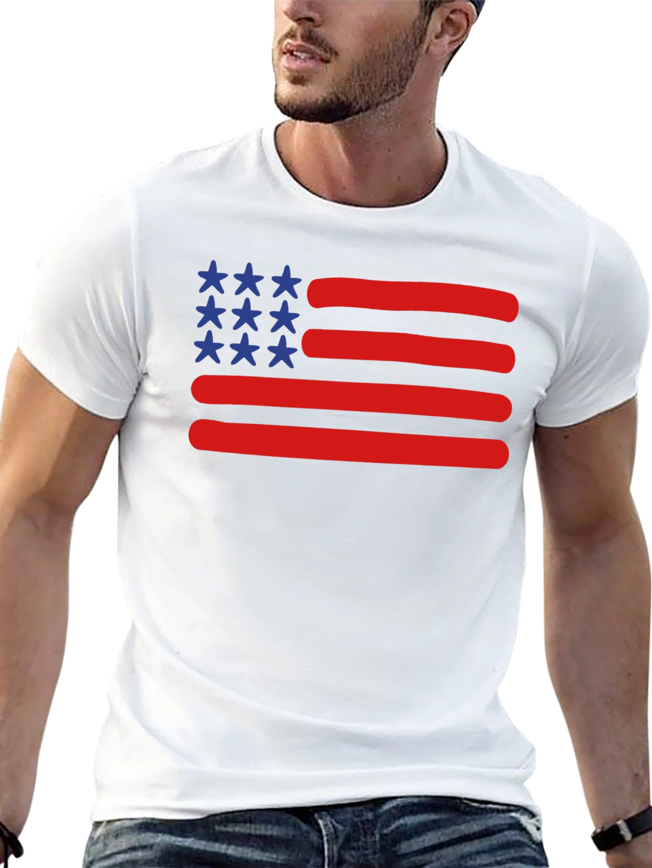 American Flag Graphic Tee - Patriotic T-Shirt