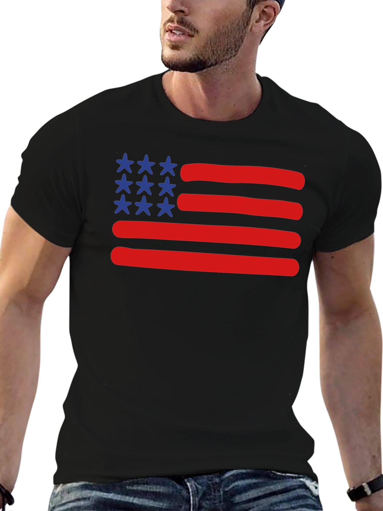 American Flag Graphic Tee - Patriotic T-Shirt
