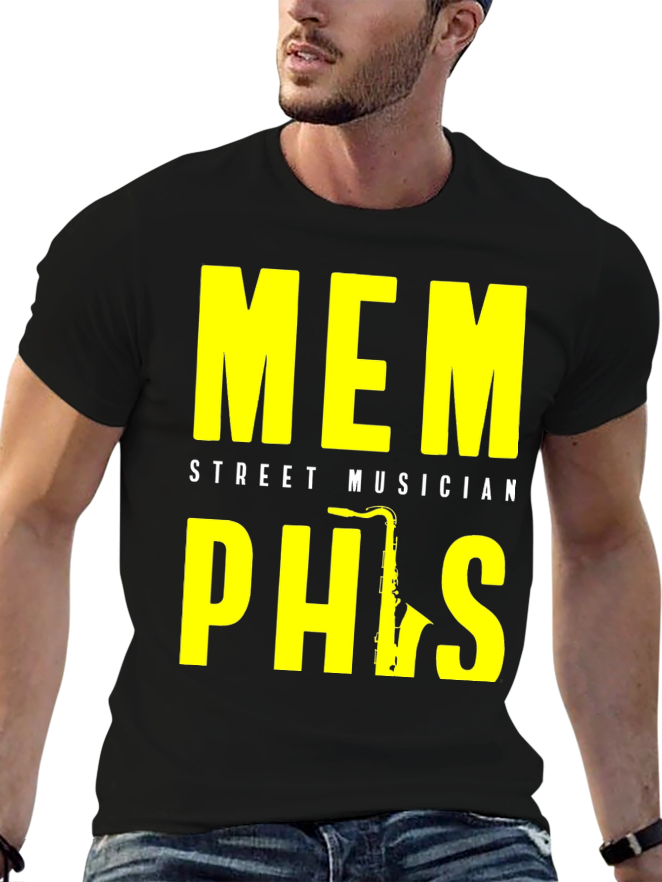 Memphis Street Musician Saxophone T-Shirt