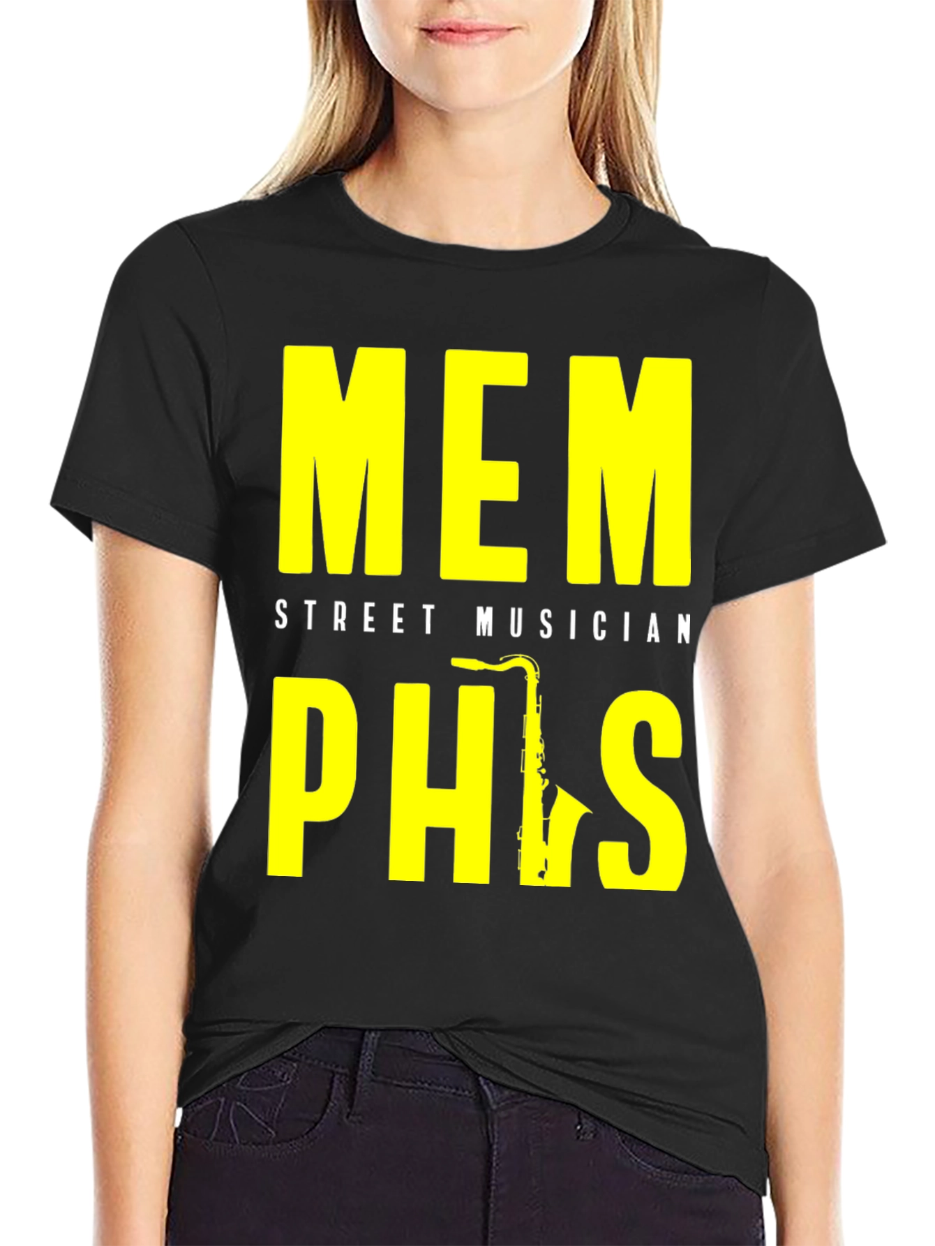 Memphis Street Musician Saxophone T-Shirt