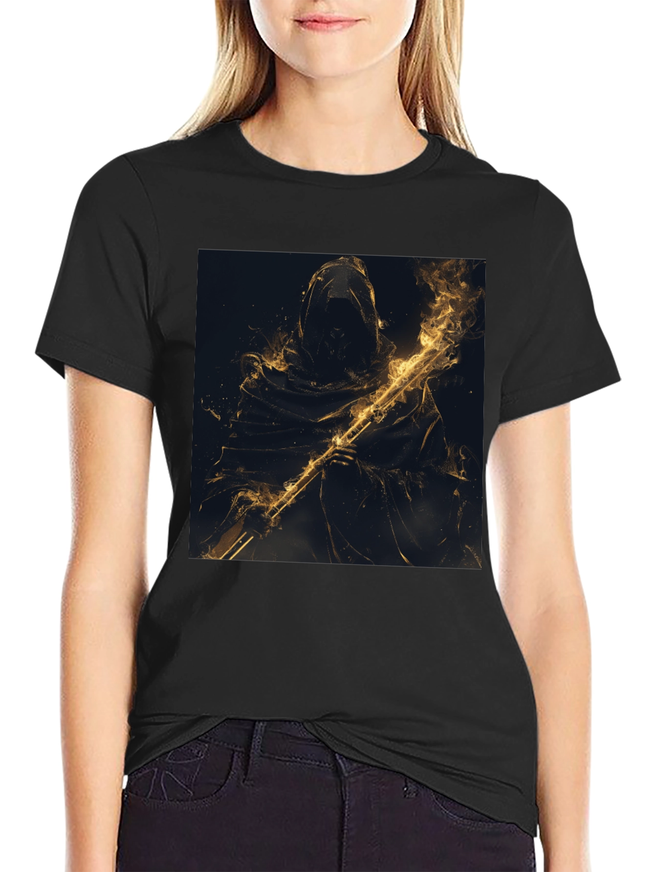 Grim Reaper Graphic Black T-Shirt