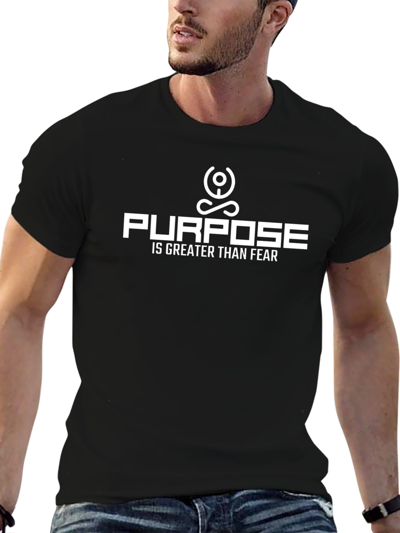 Purpose Over Fear Graphic Tee - Motivational T-Shirt
