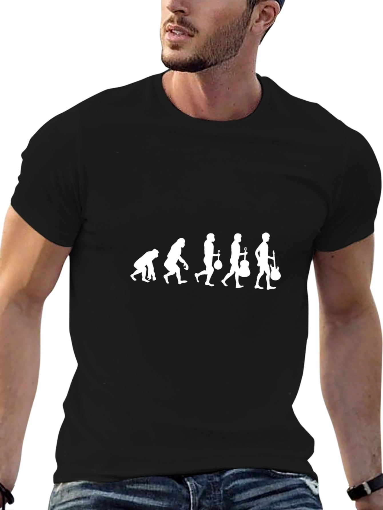 Guitar Evolution Black T-Shirt
