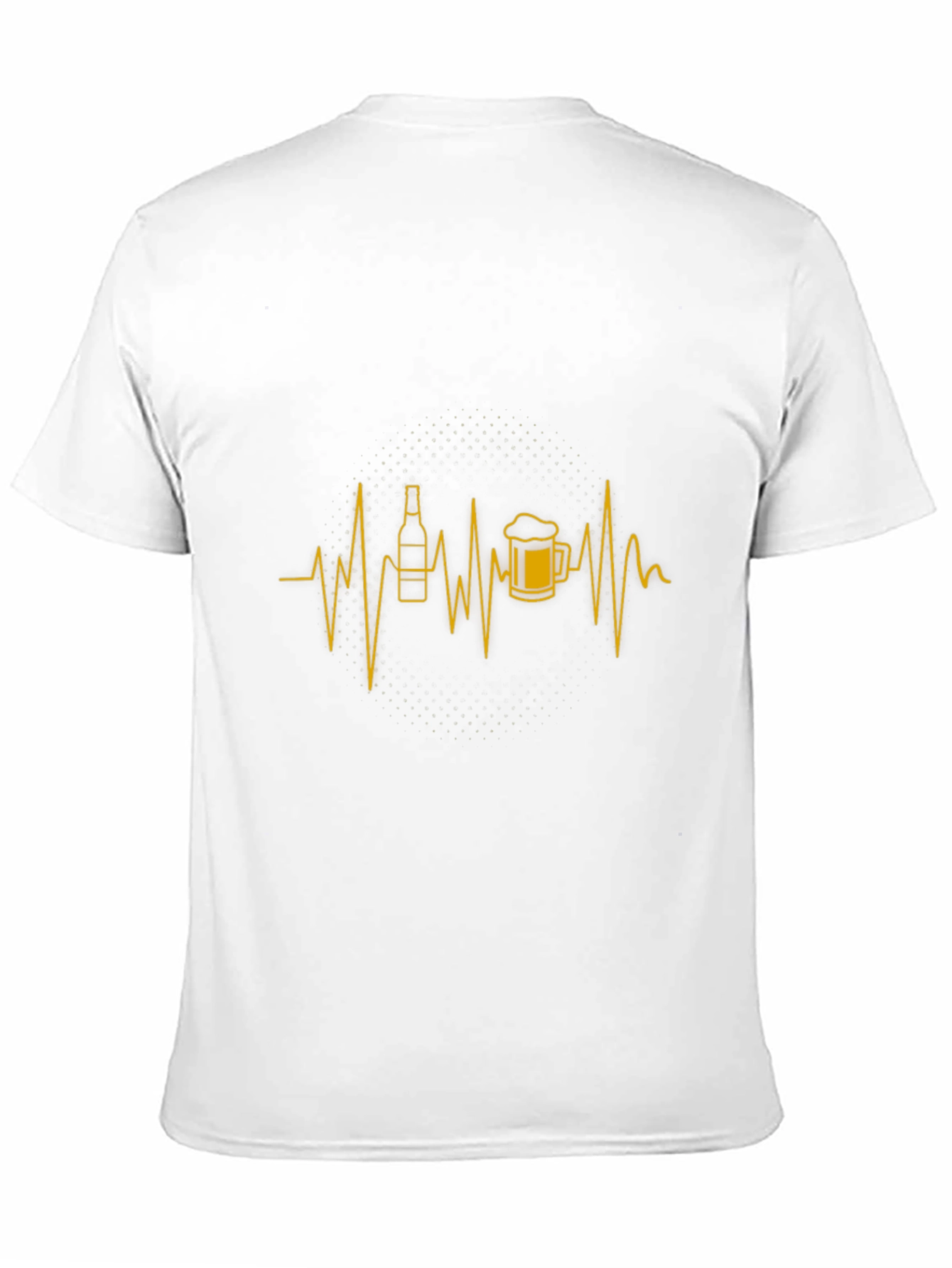 Beer Heartbeat Graphic Tee - Mens Black T-Shirt