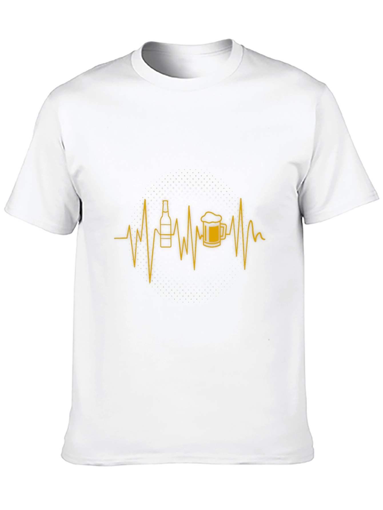 Beer Heartbeat Graphic Tee - Mens Black T-Shirt